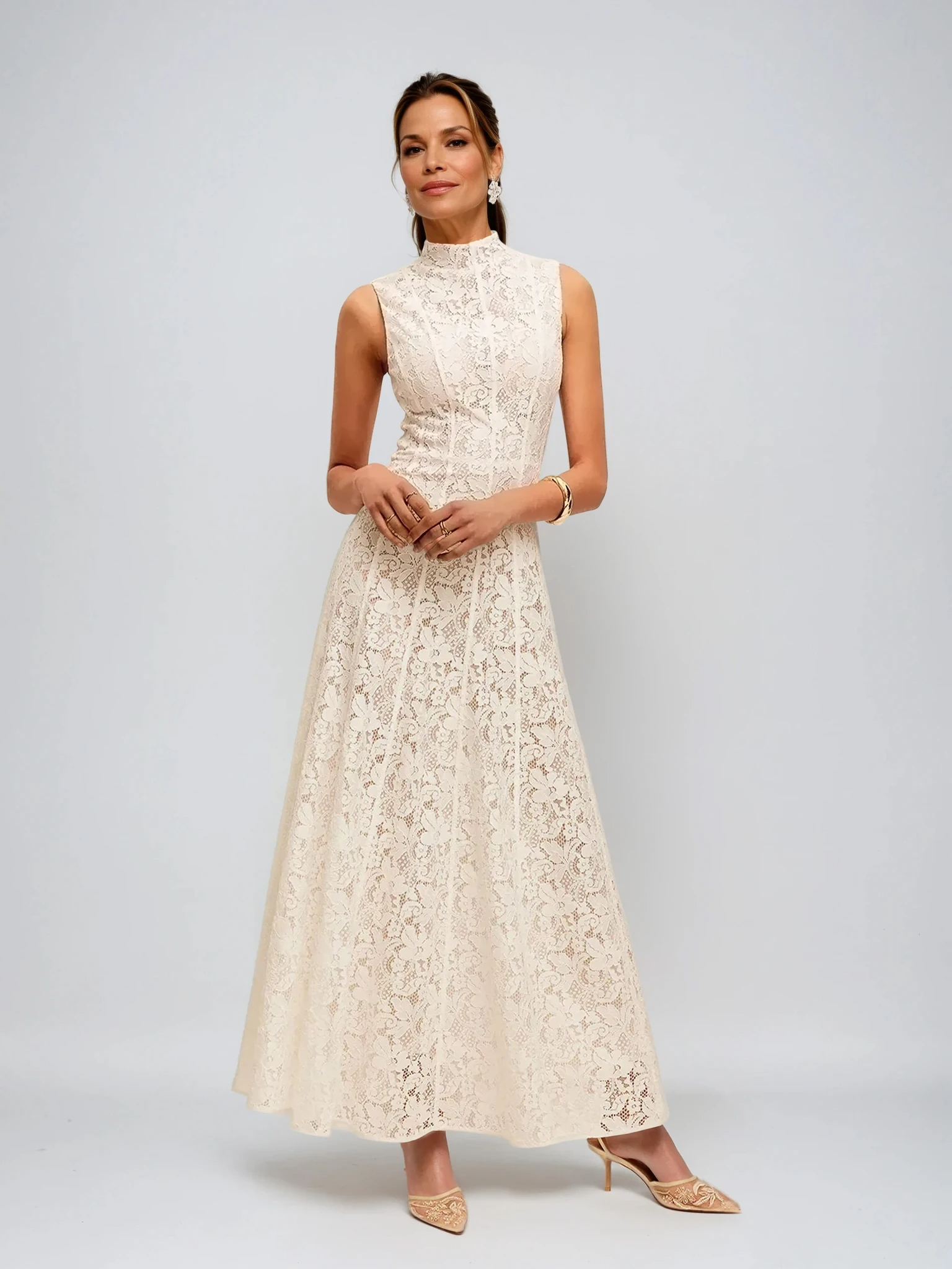 Serenya Lace Midi Dress