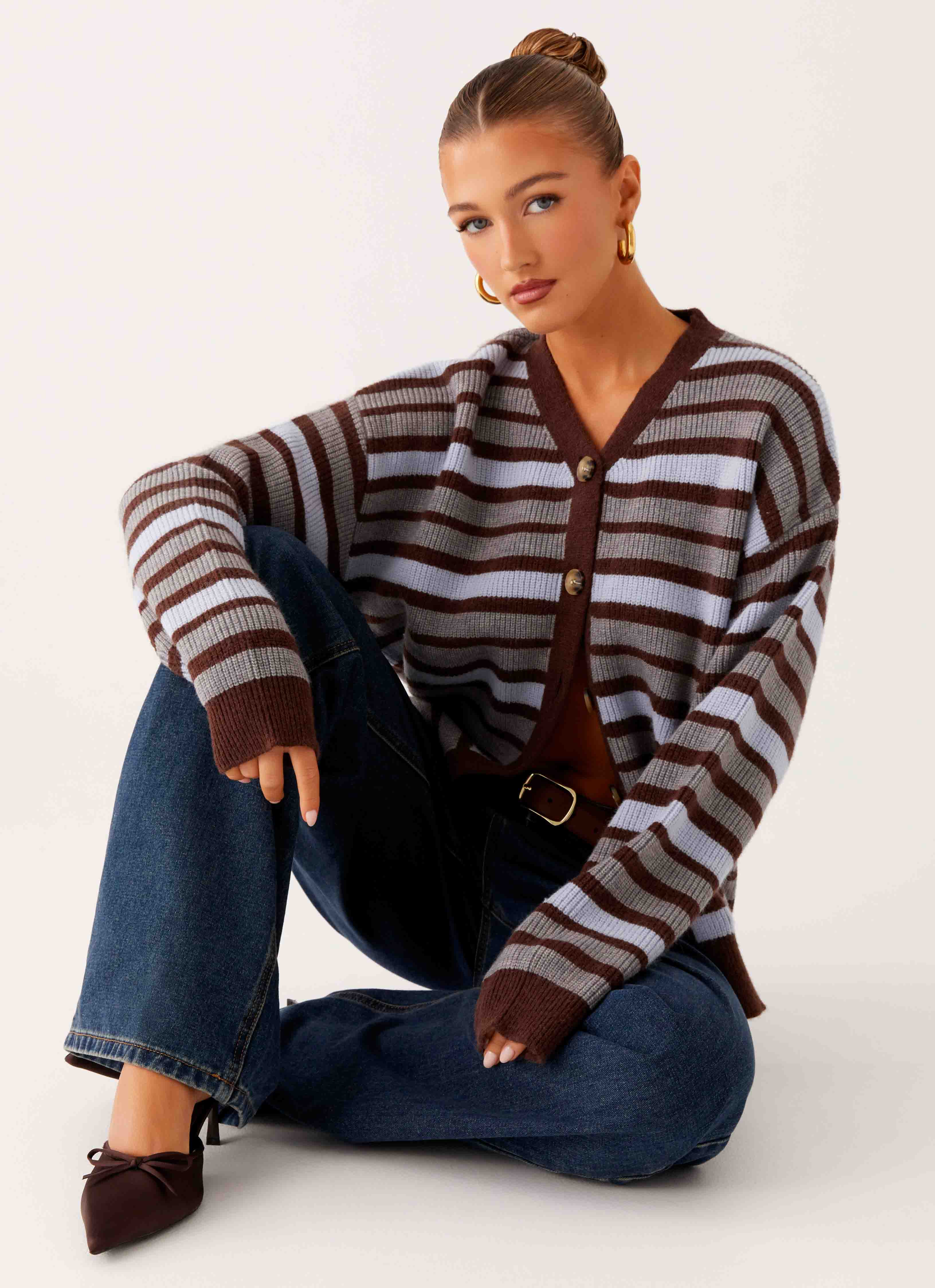 Nola Striped Knit Cardigan