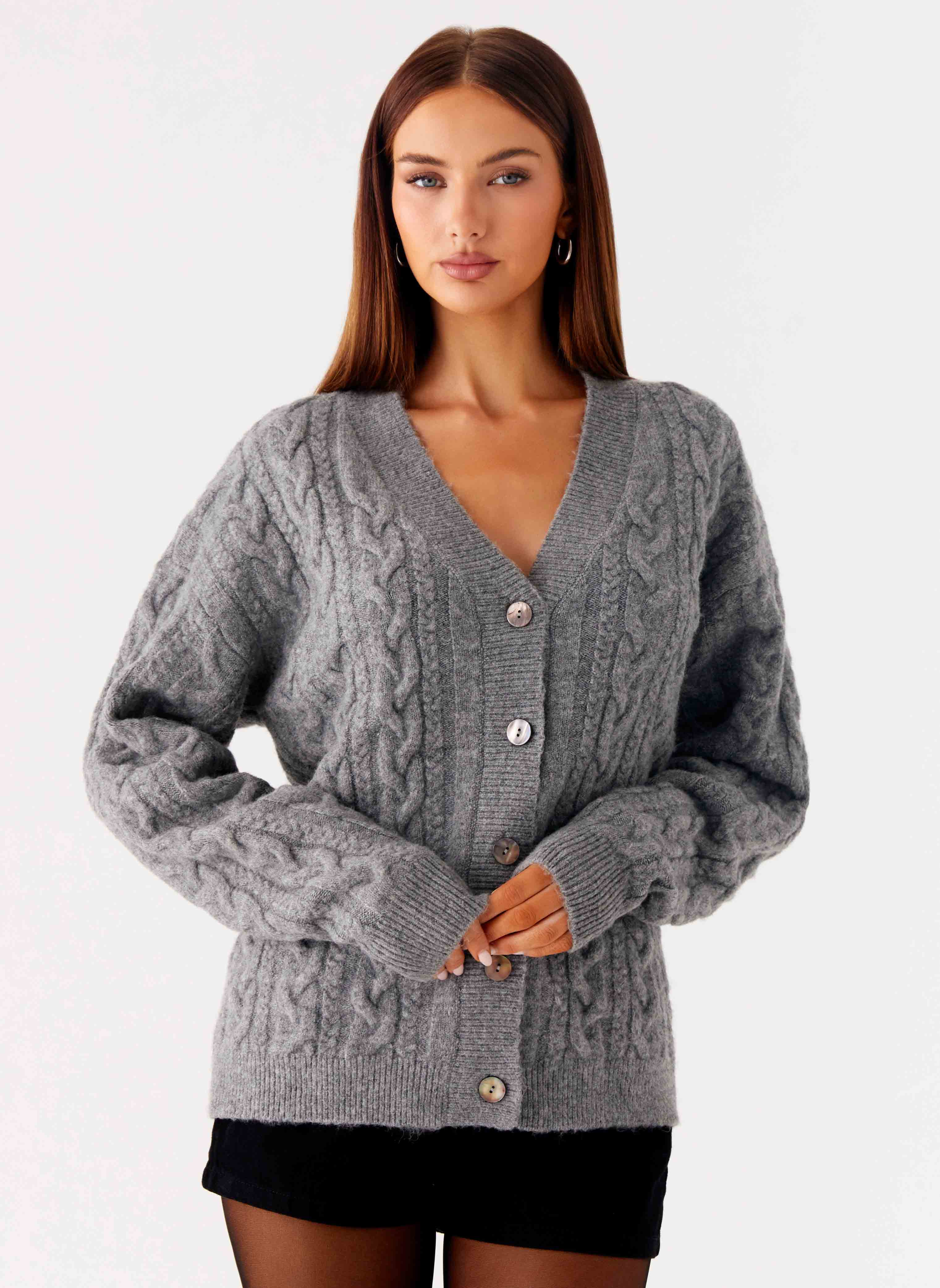 Clea Cable Knit Cardigan