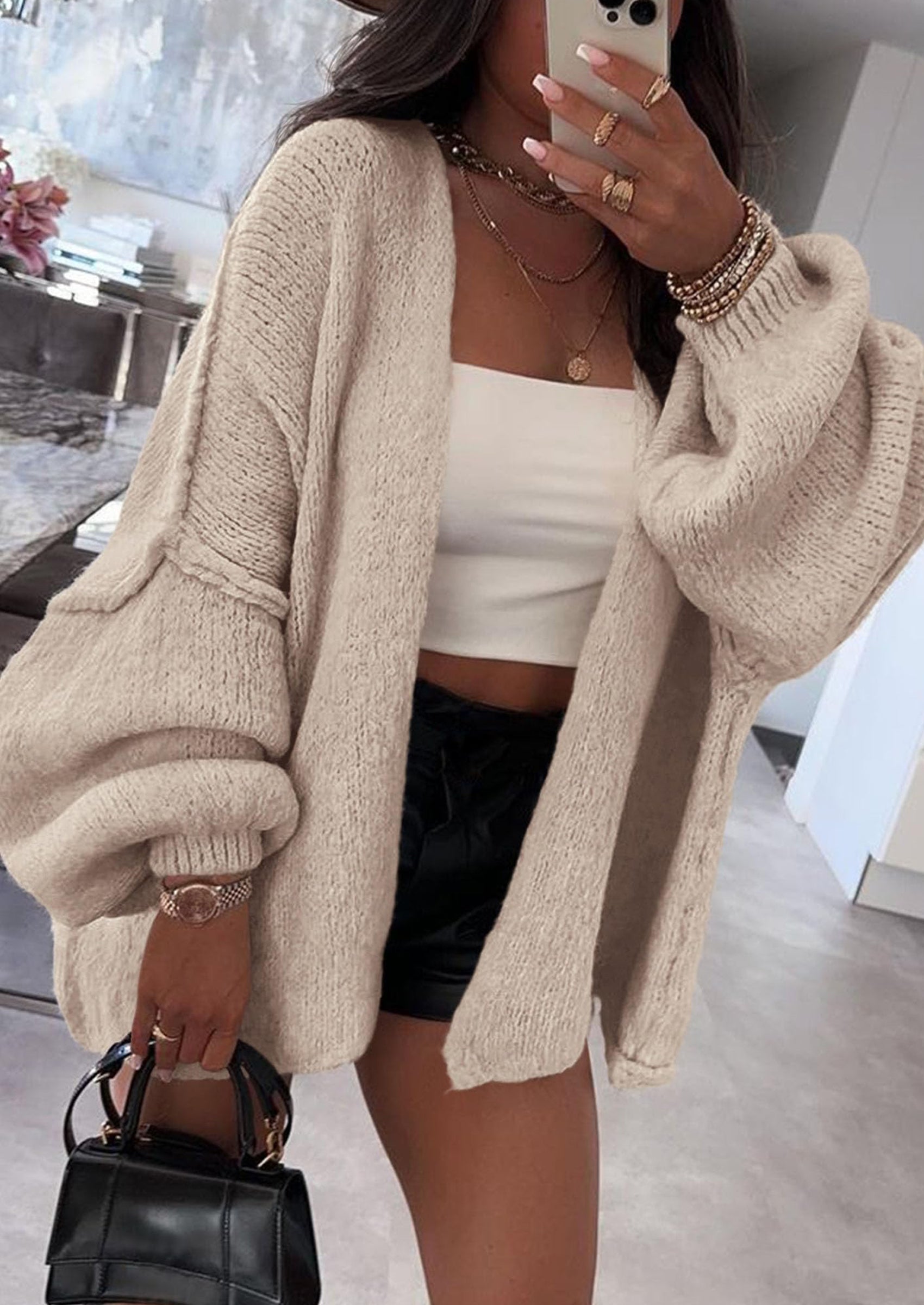 Elara Oversized Knit Cardigan
