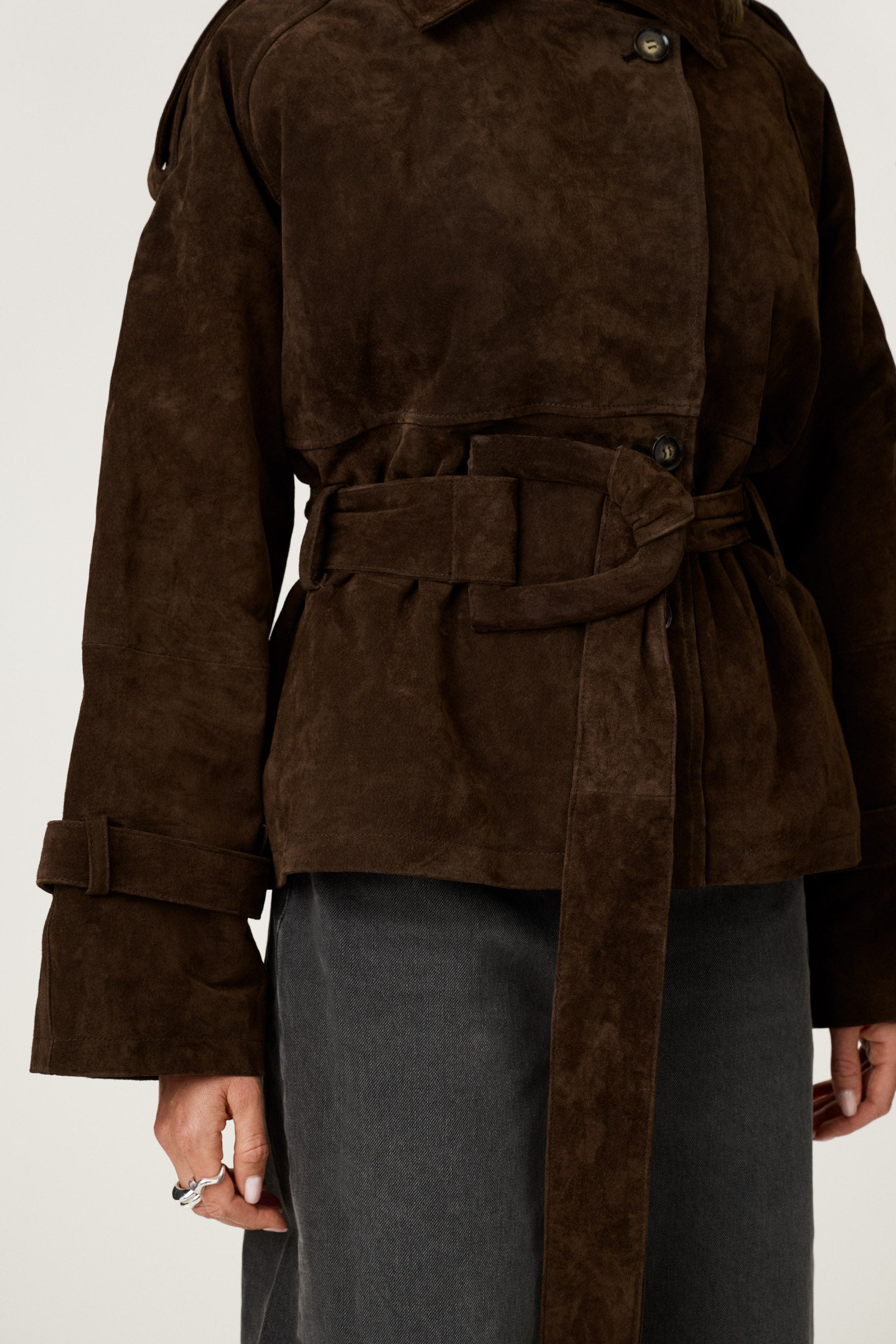 Aveline Cropped Trench Coat