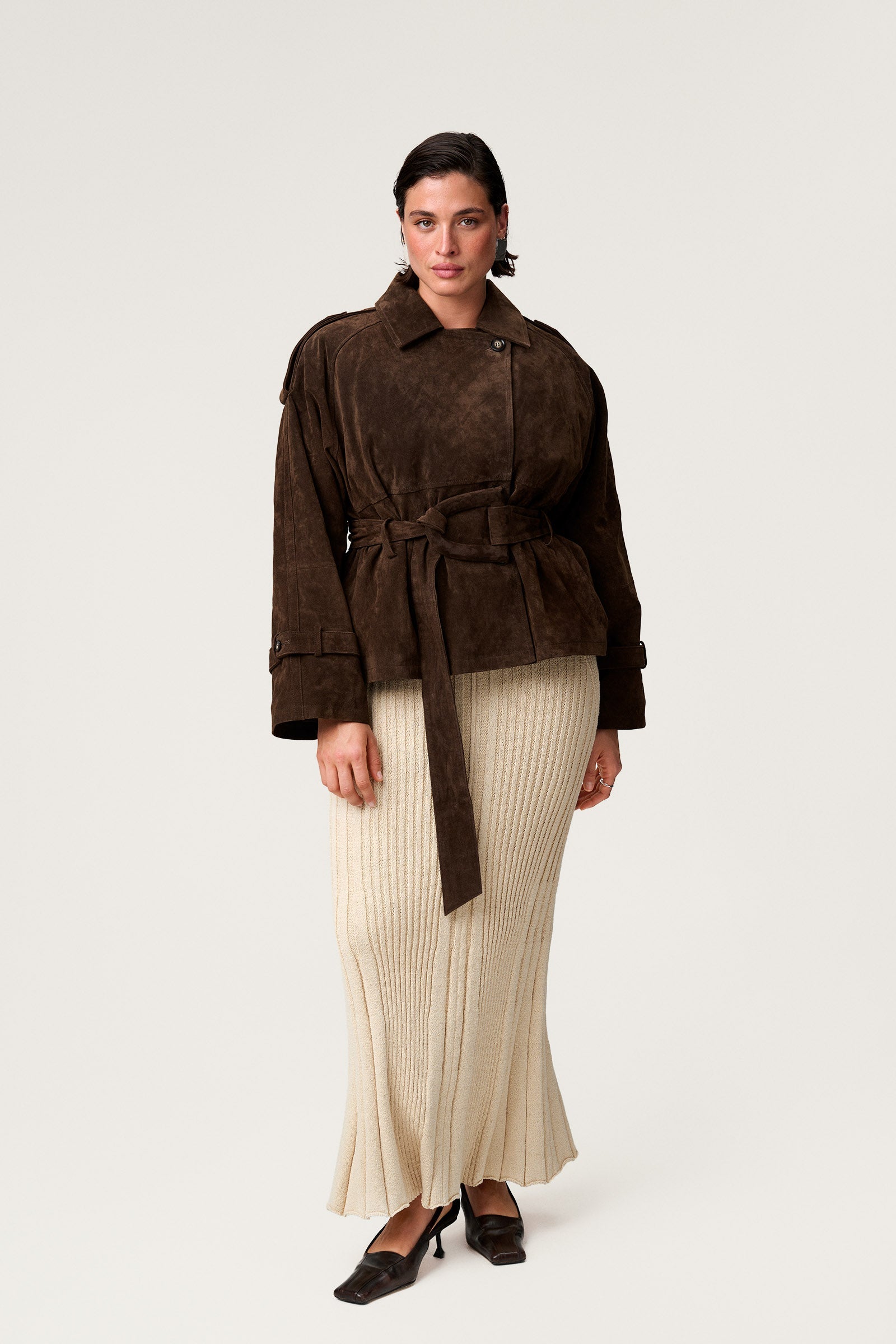 Aveline Cropped Trench Coat