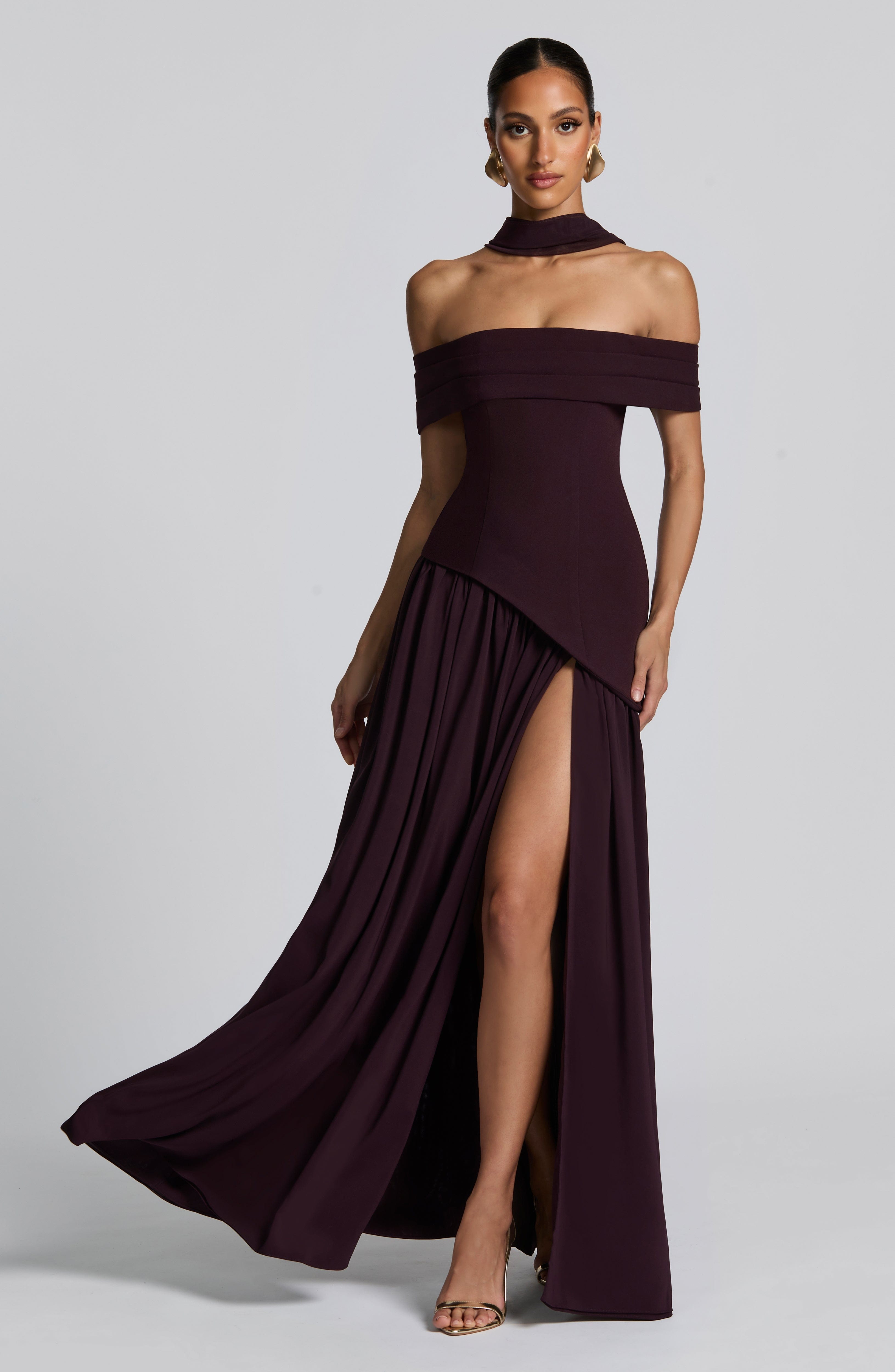 Serena Plum Maxi Dress