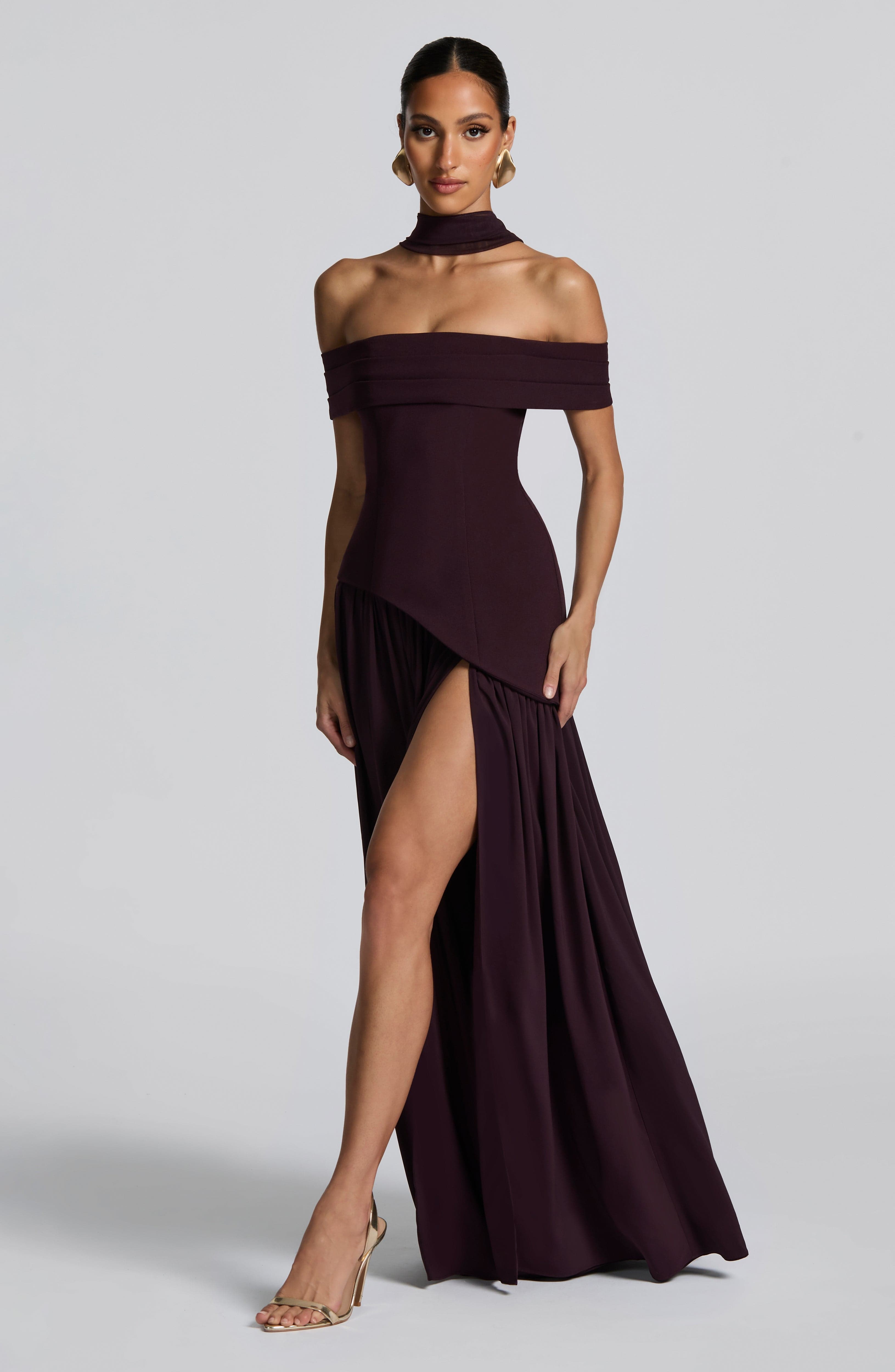 Serena Plum Maxi Dress