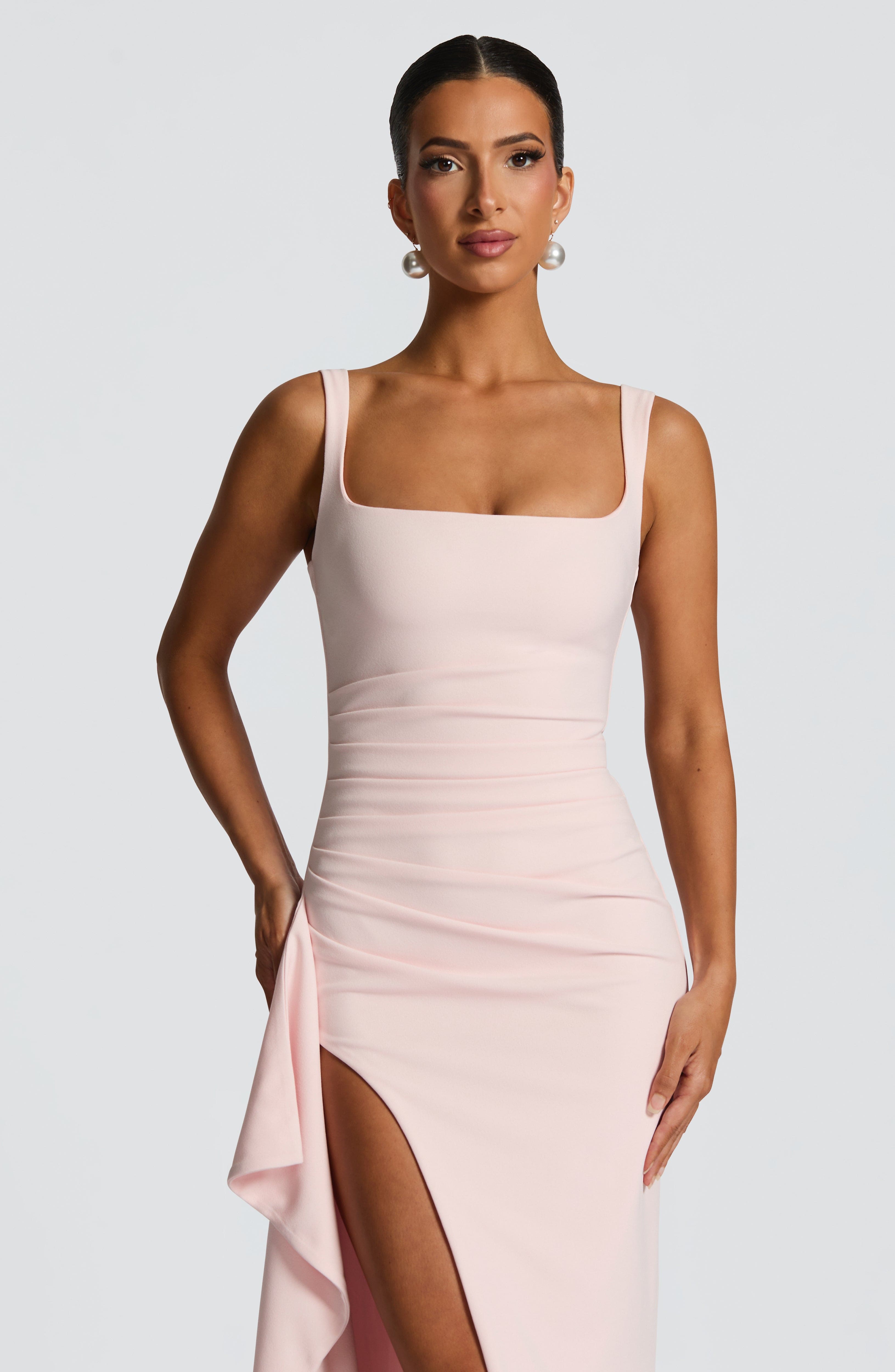 Elara Blush Maxi Dress