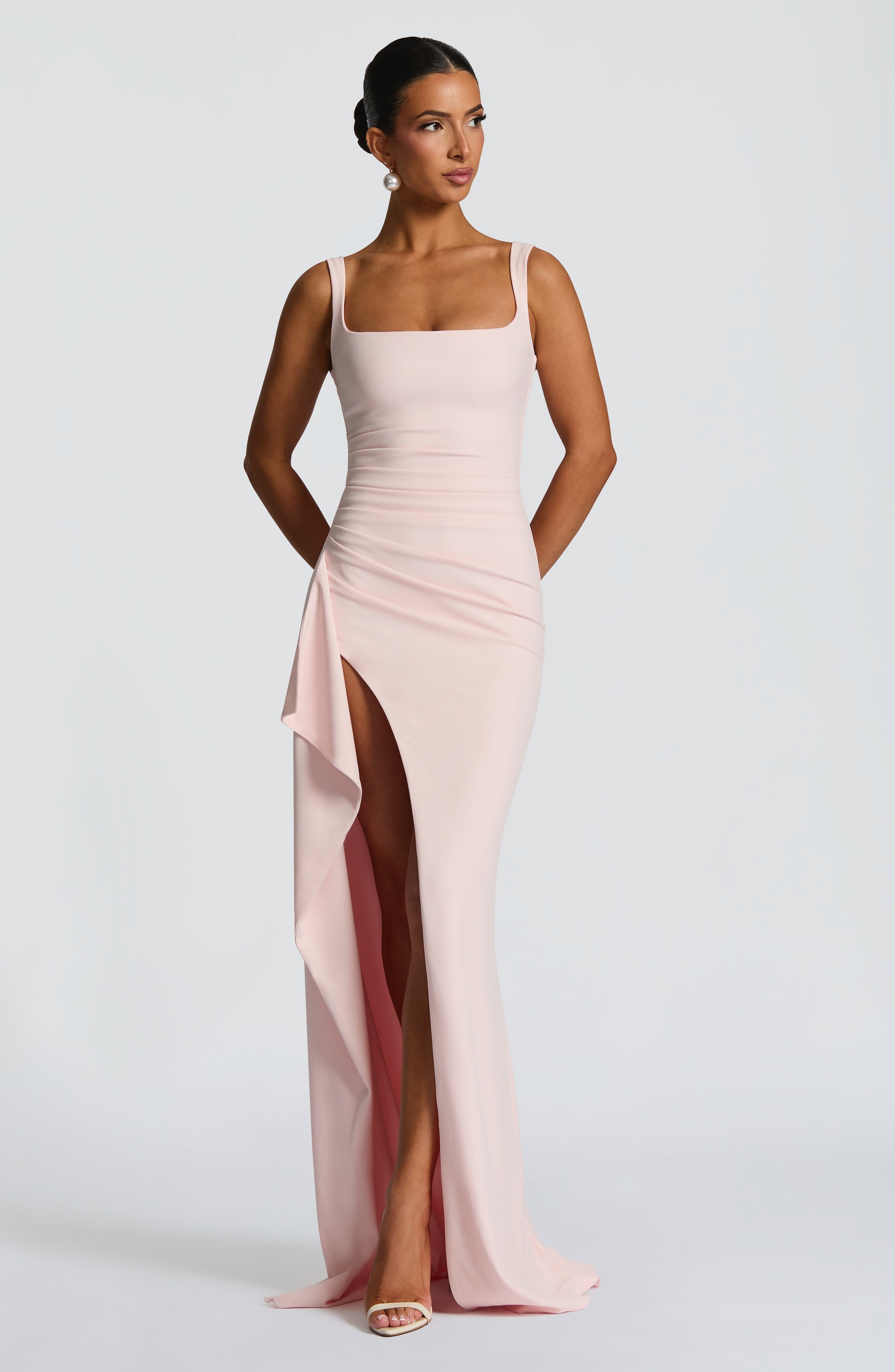 Elara Blush Maxi Dress