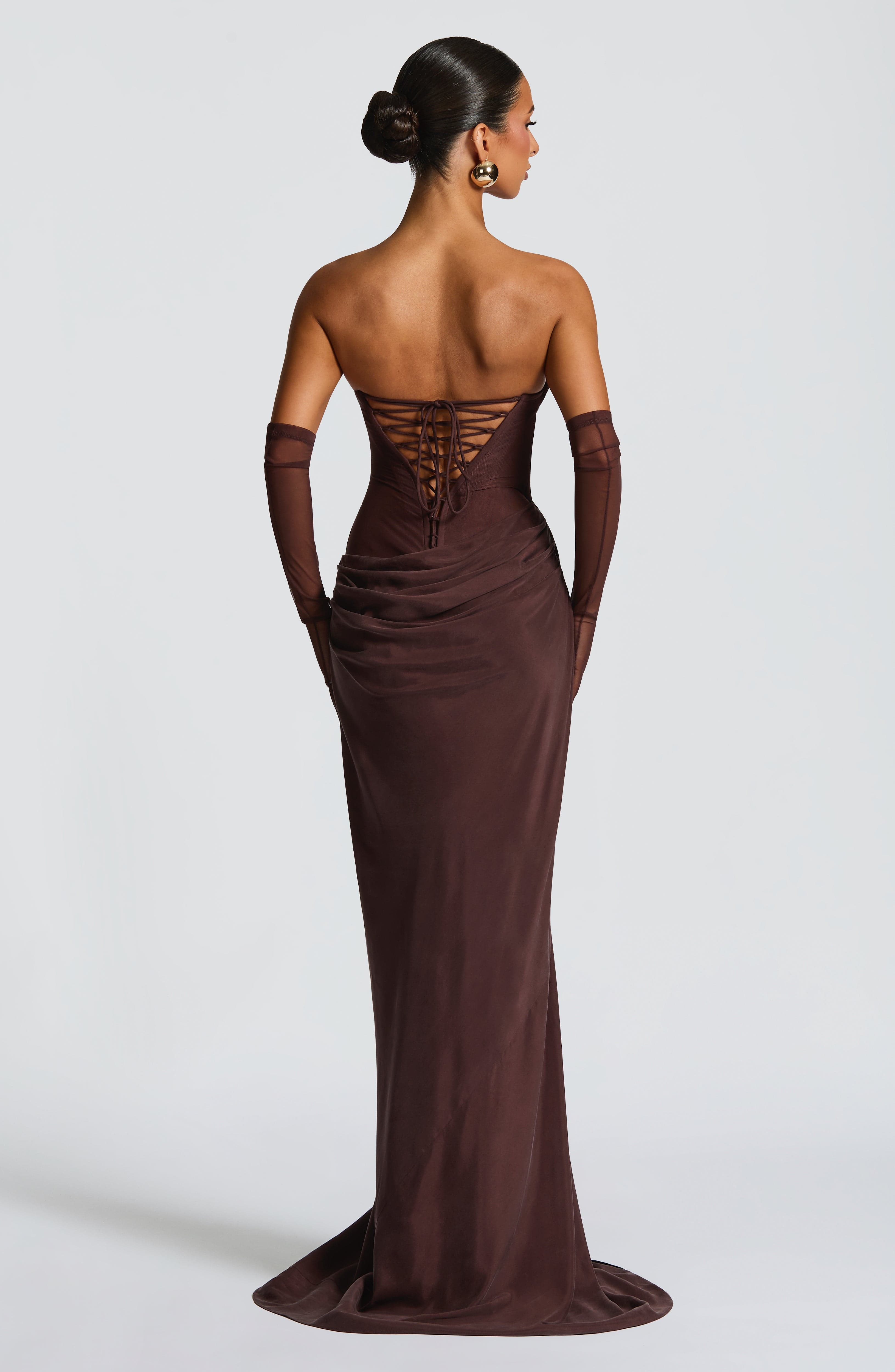 Seraphine Brown Maxi Dress