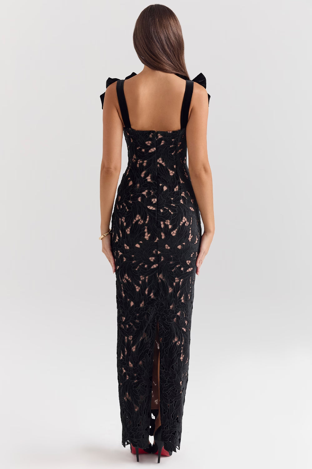 Valen Velvet Lace Maxi Dress