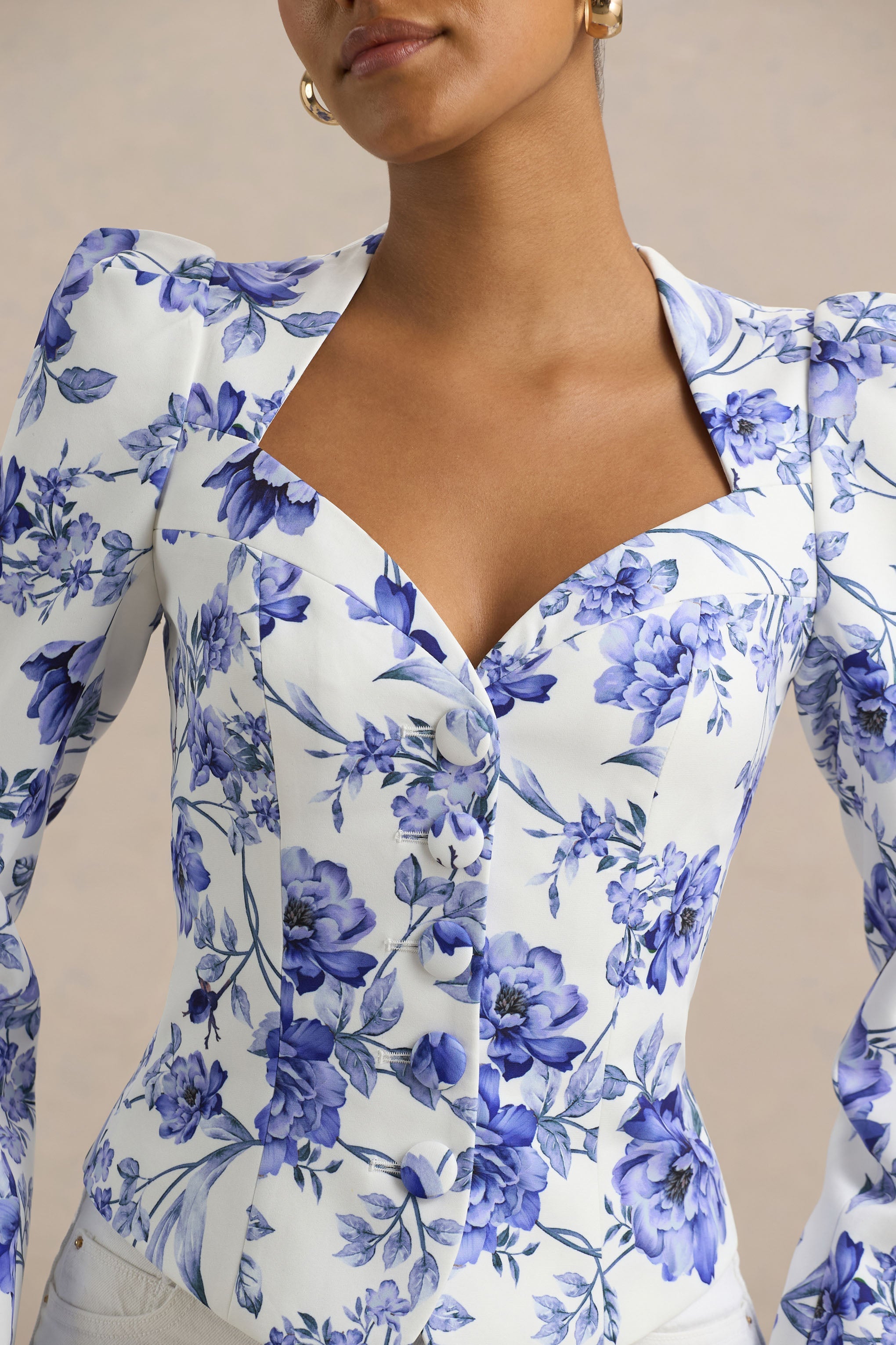 Liora Floral Tailored Top