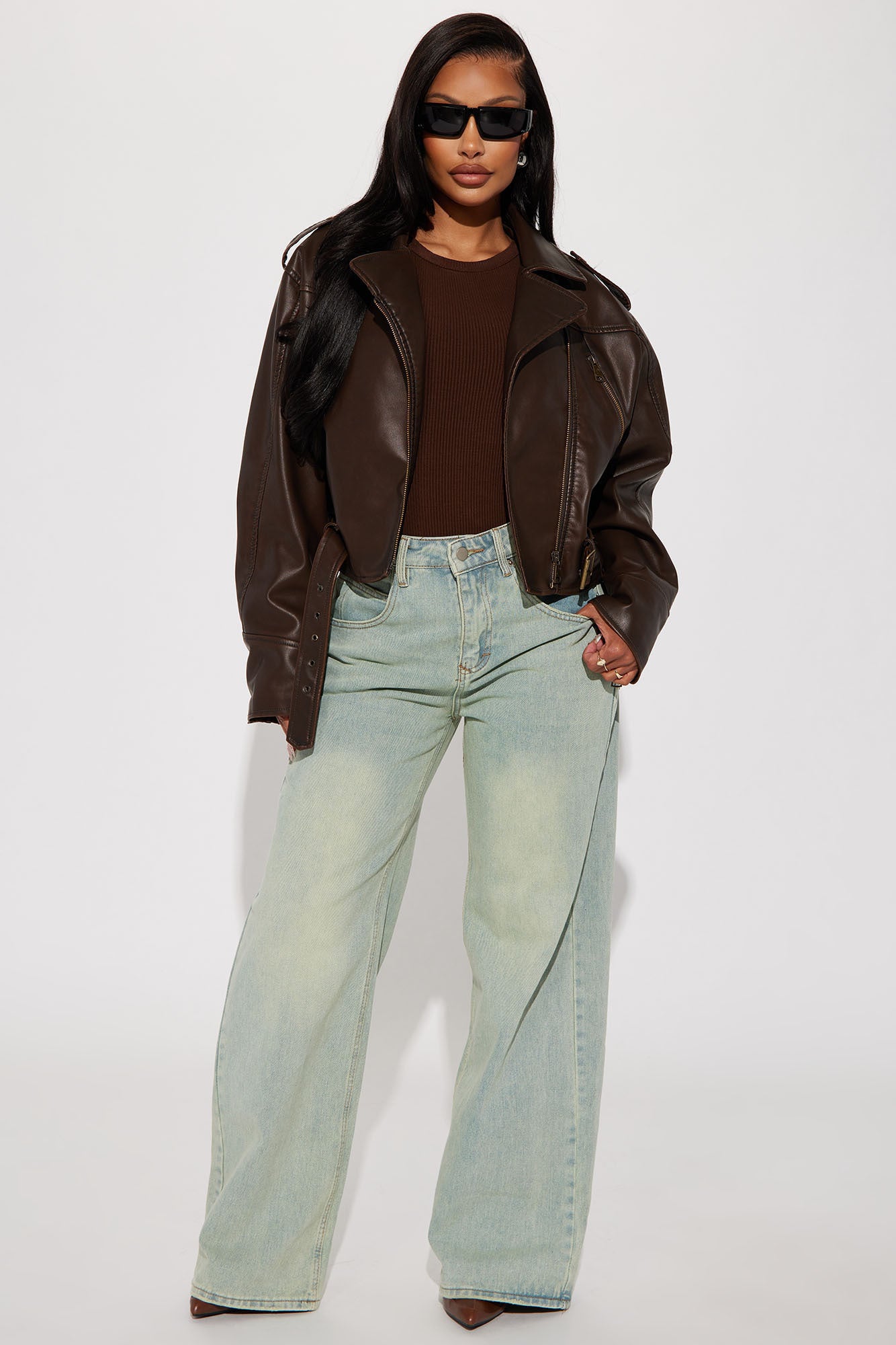 Marcella Brown Moto Jacket