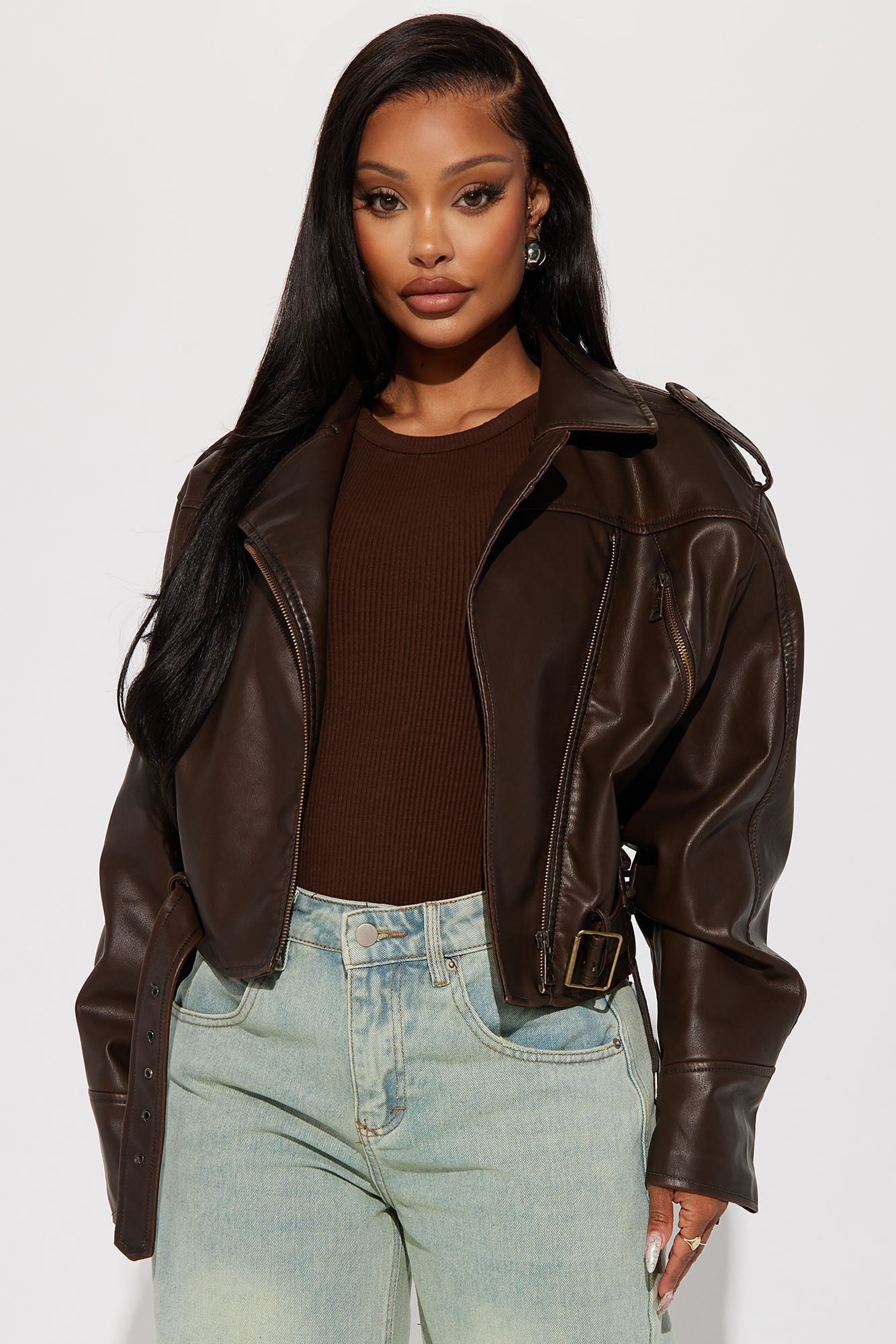Marcella Brown Moto Jacket