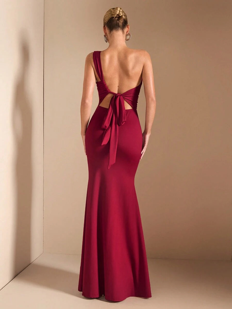 Valencia Burgundy Maxi Dress