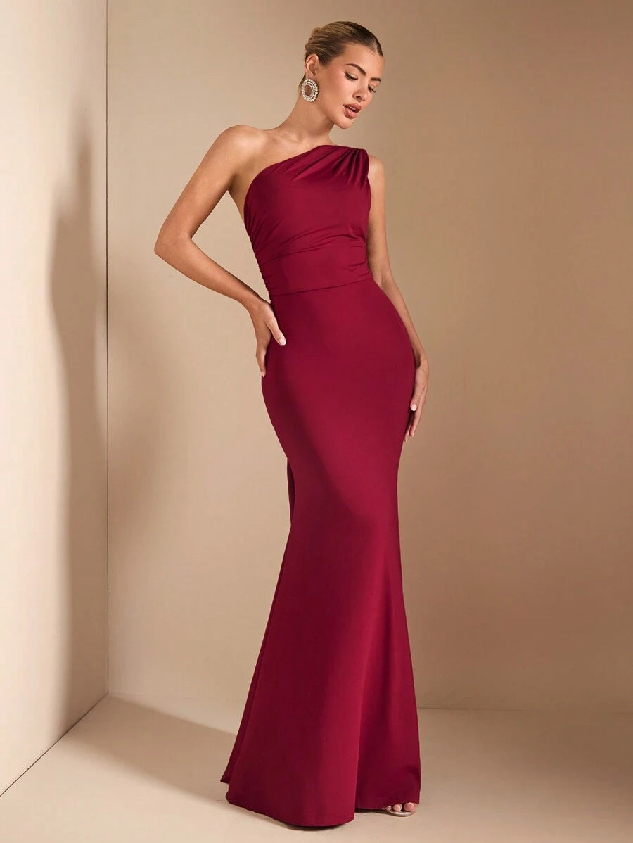 Valencia Burgundy Maxi Dress