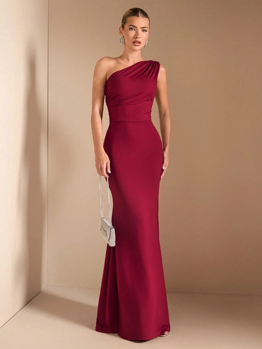 Valencia Burgundy Maxi Dress