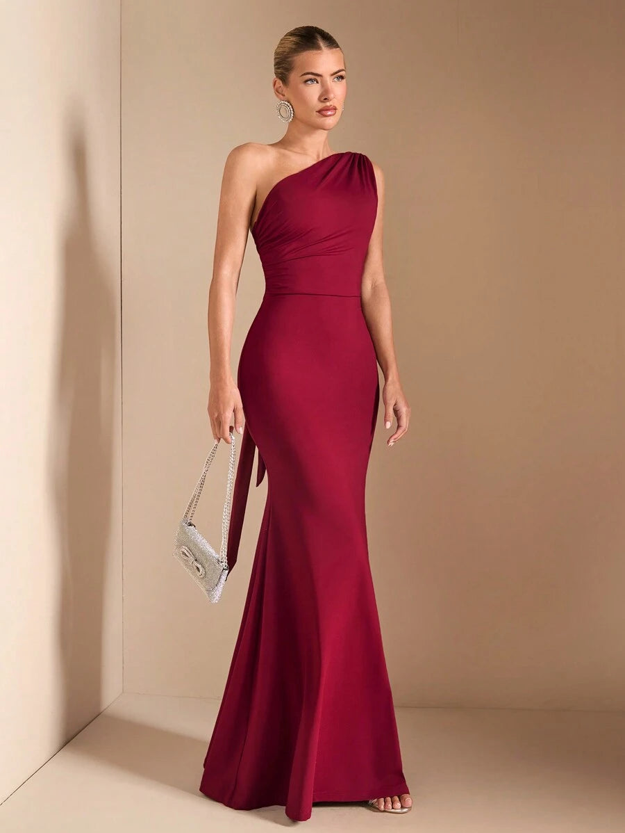 Valencia Burgundy Maxi Dress