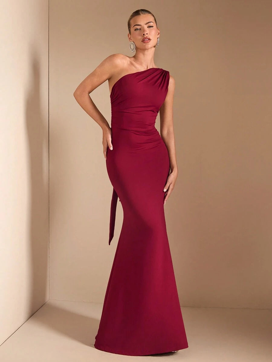 Valencia Burgundy Maxi Dress