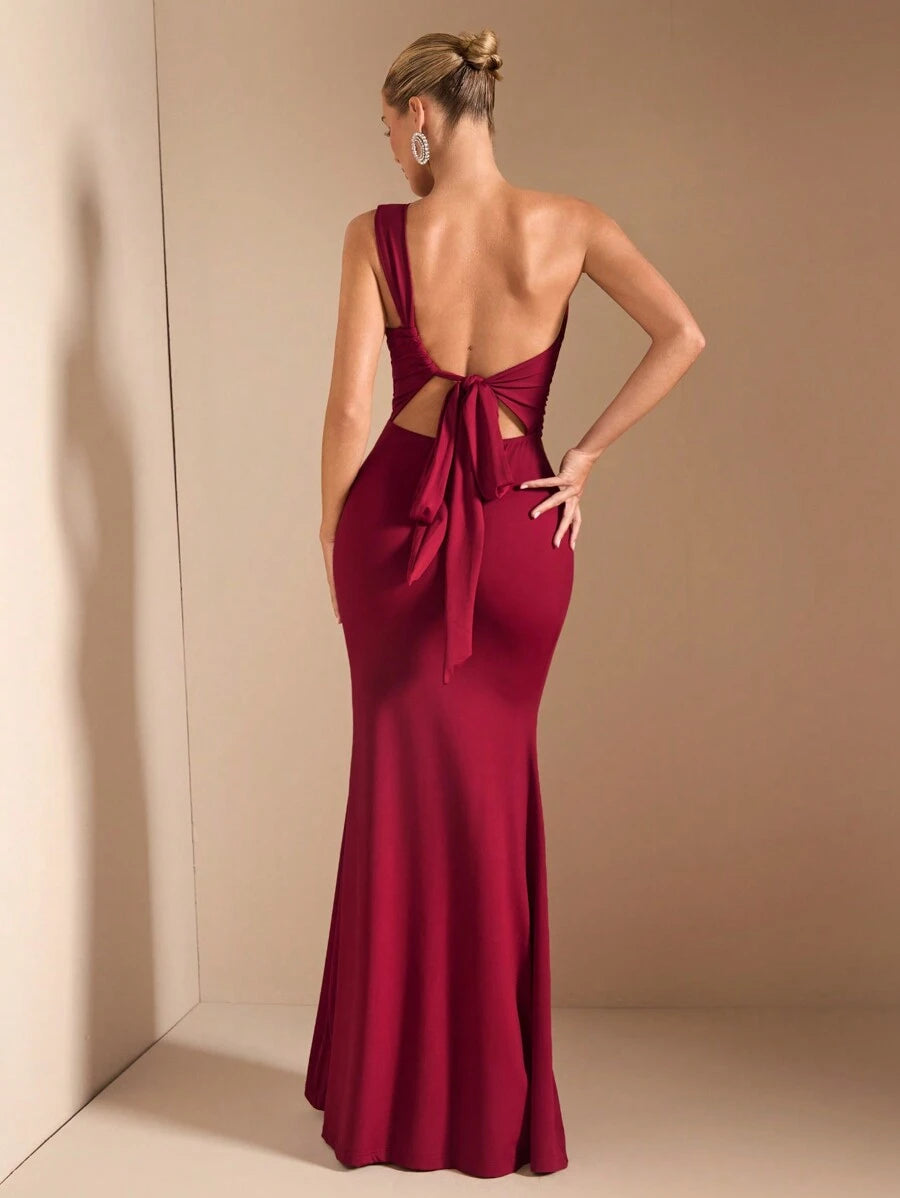 Valencia Burgundy Maxi Dress