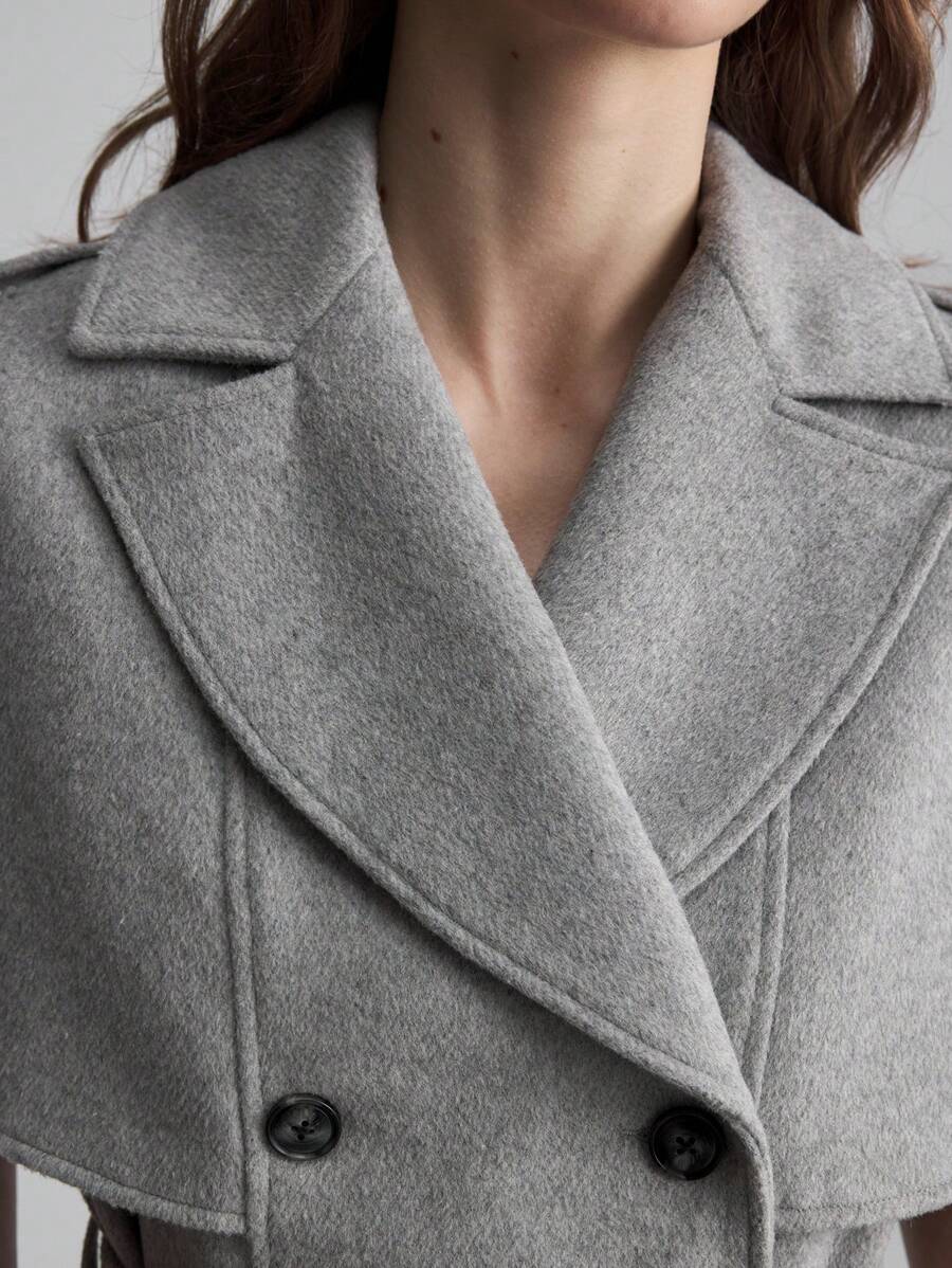 Marcella Grey Trench Cape