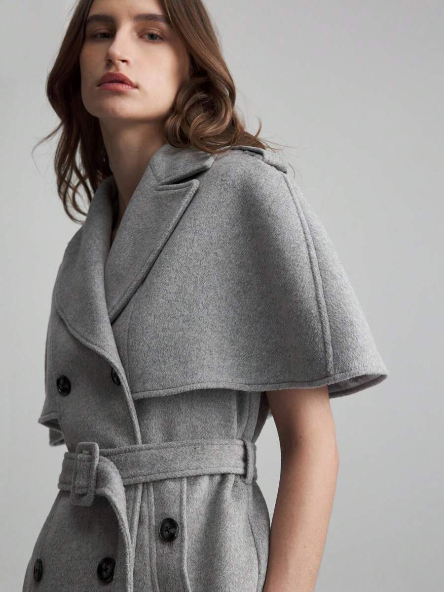 Marcella Grey Trench Cape