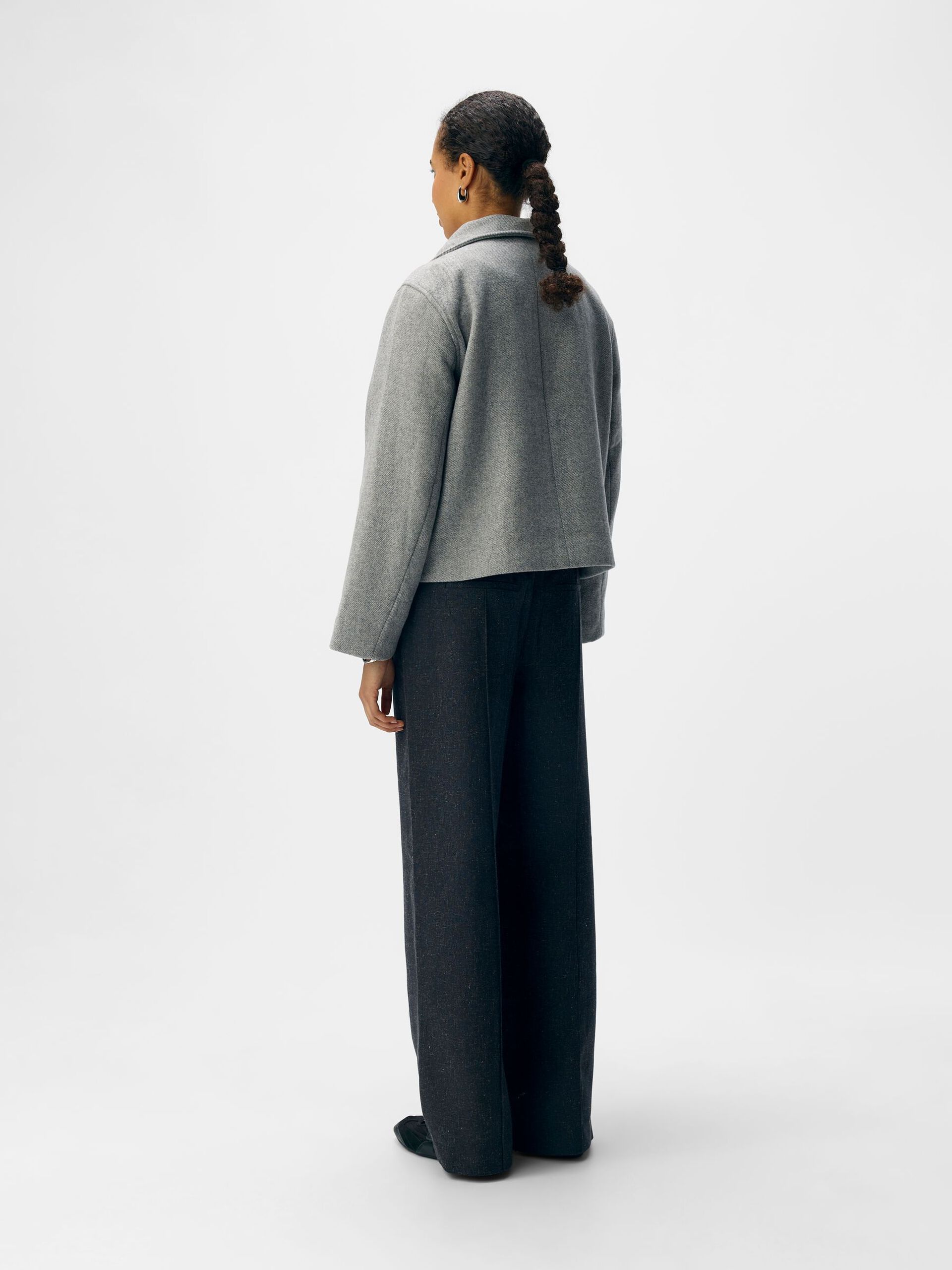Elara Grey Short Coat