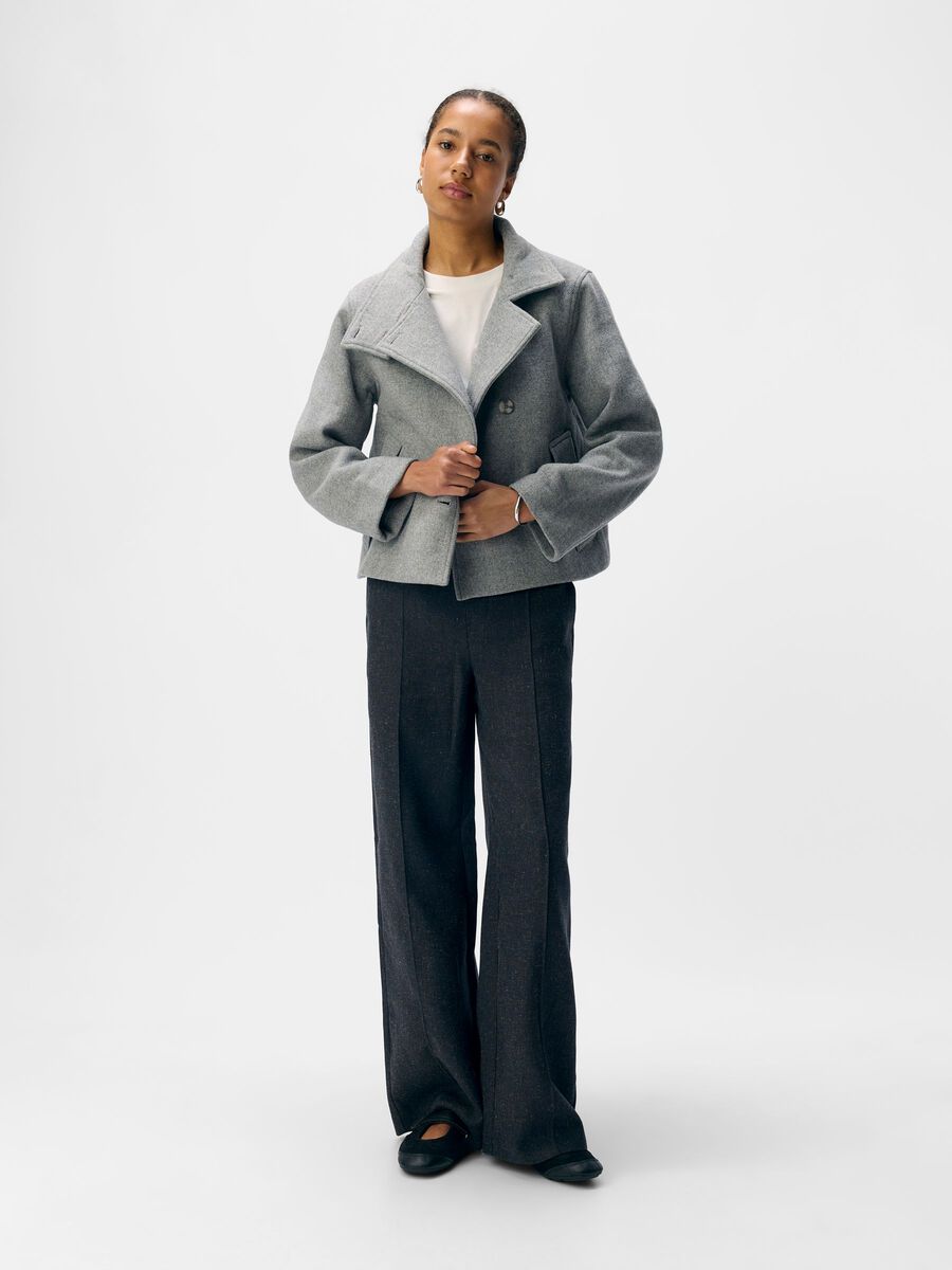 Elara Grey Short Coat
