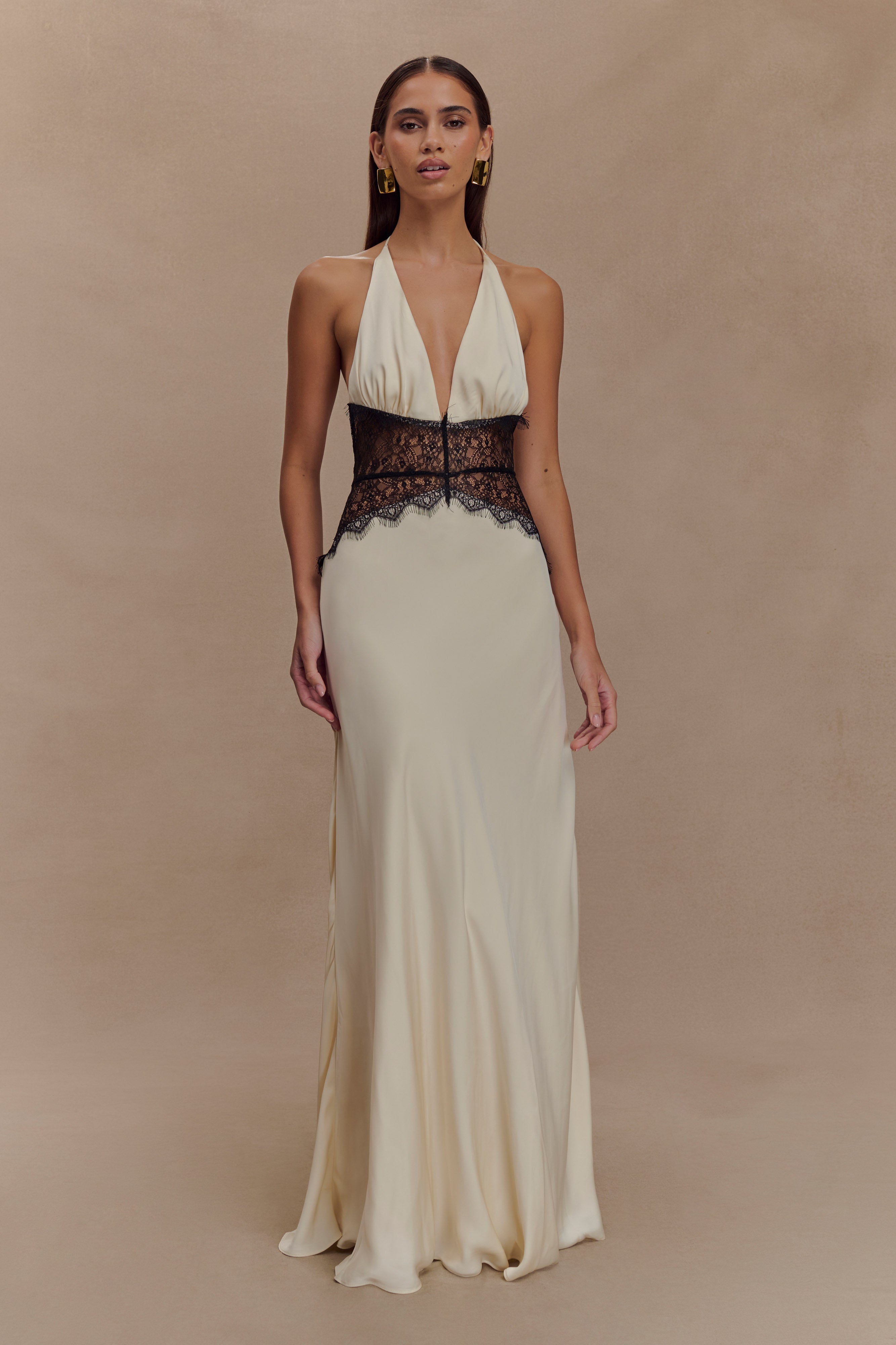 Aveline Lace Satin Gown