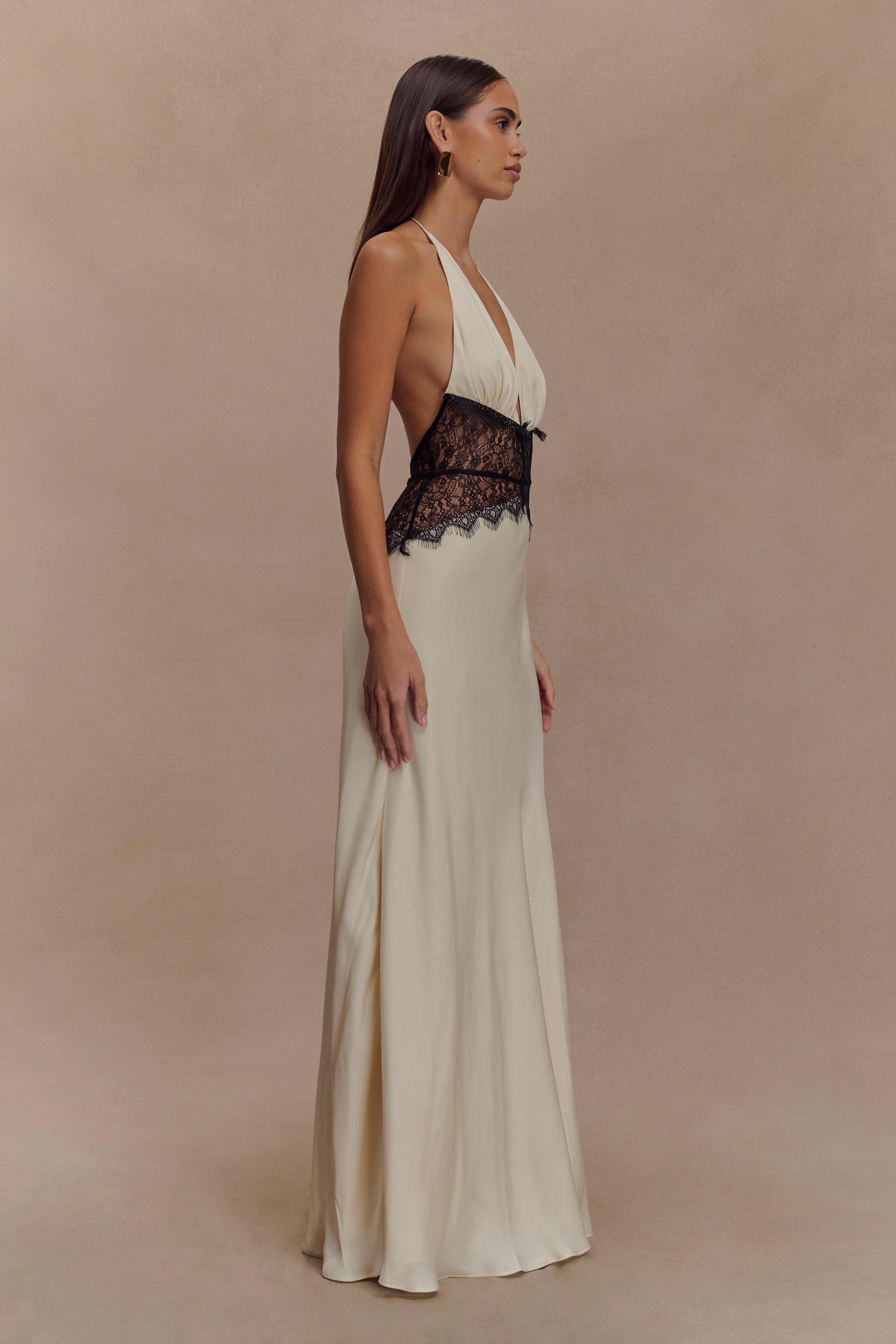 Aveline Lace Satin Gown