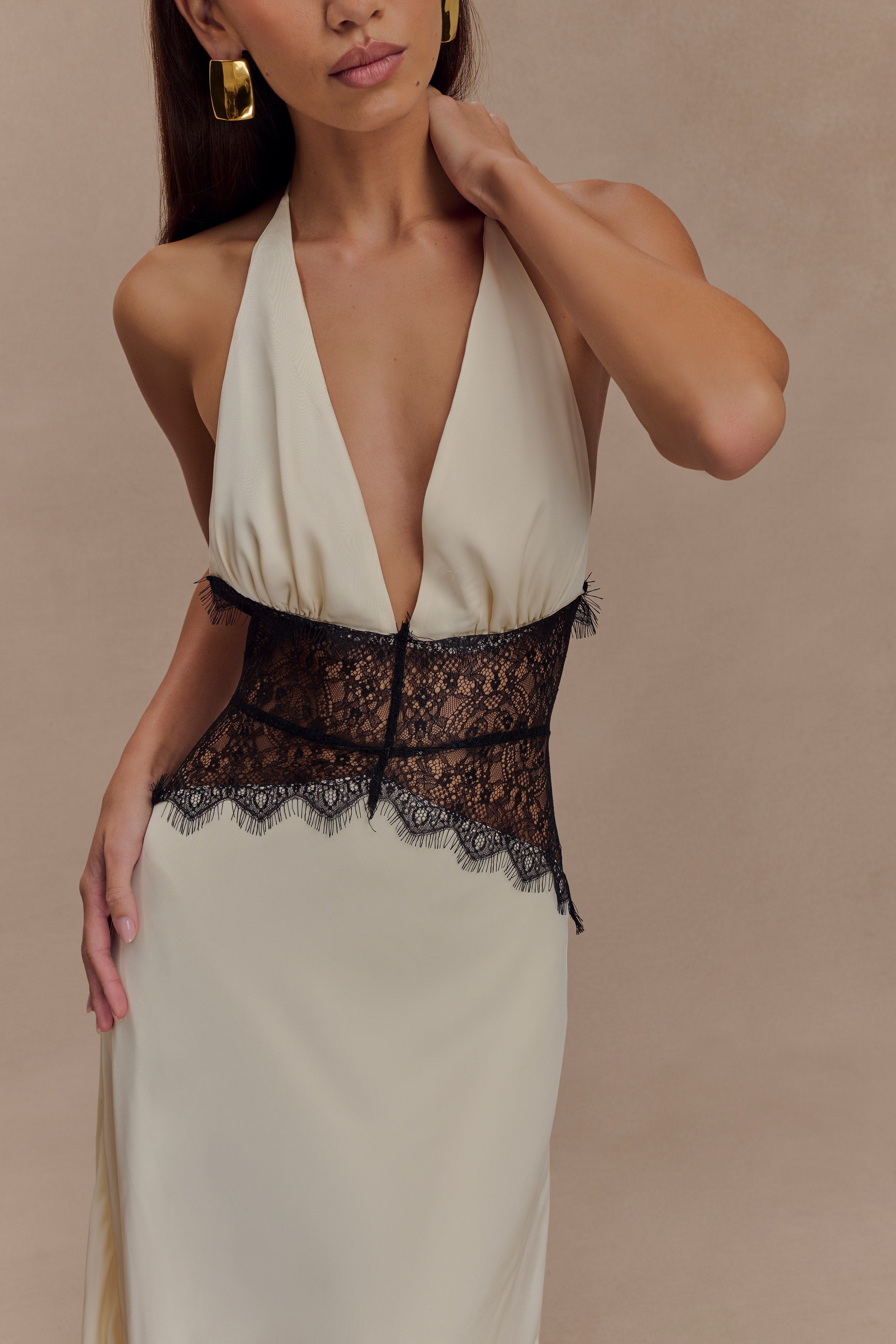 Aveline Lace Satin Gown