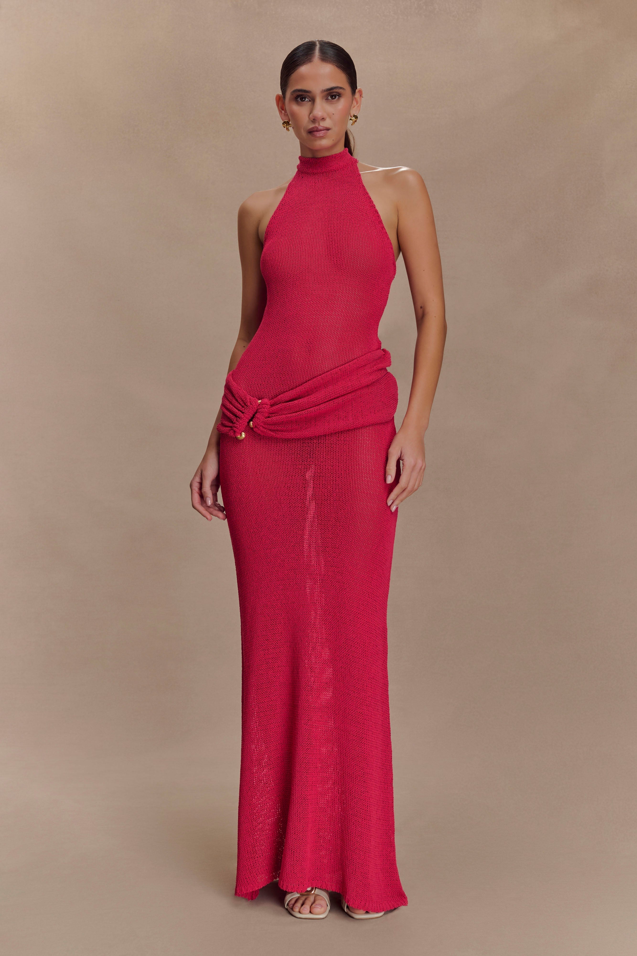 Saphira Halter Knit Maxi