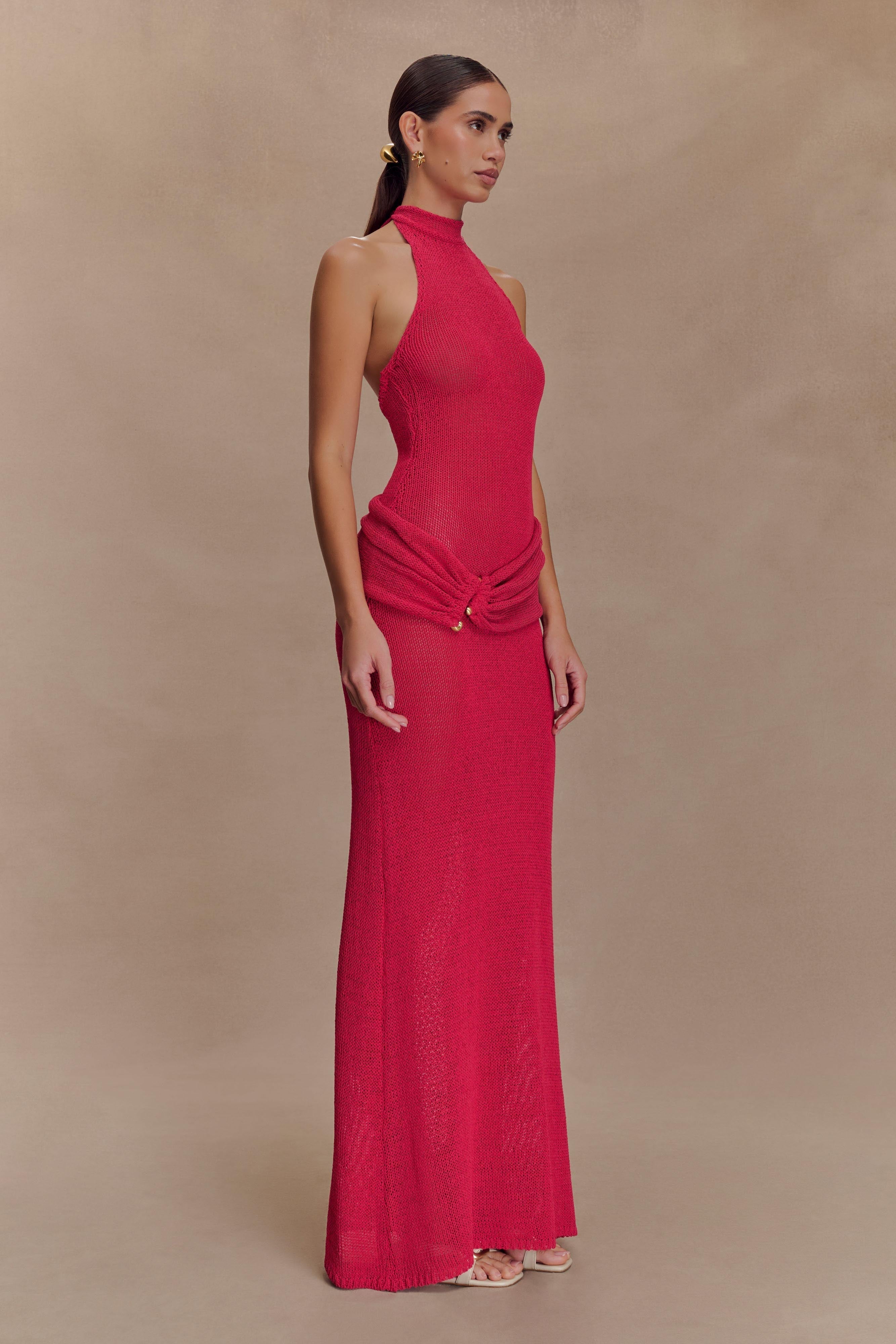 Saphira Halter Knit Maxi