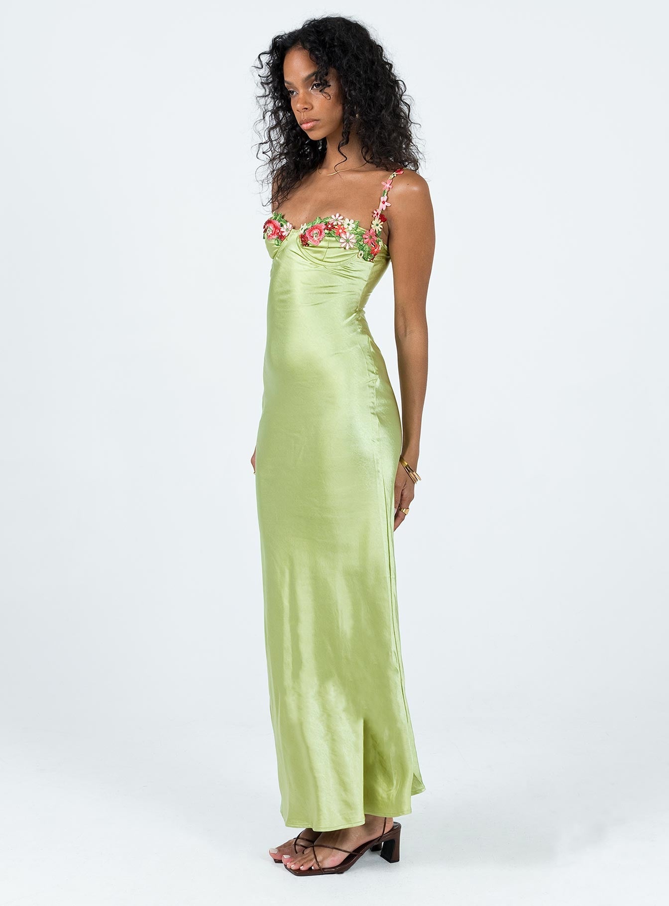 Kenzie Blossom Satin Maxi Dress