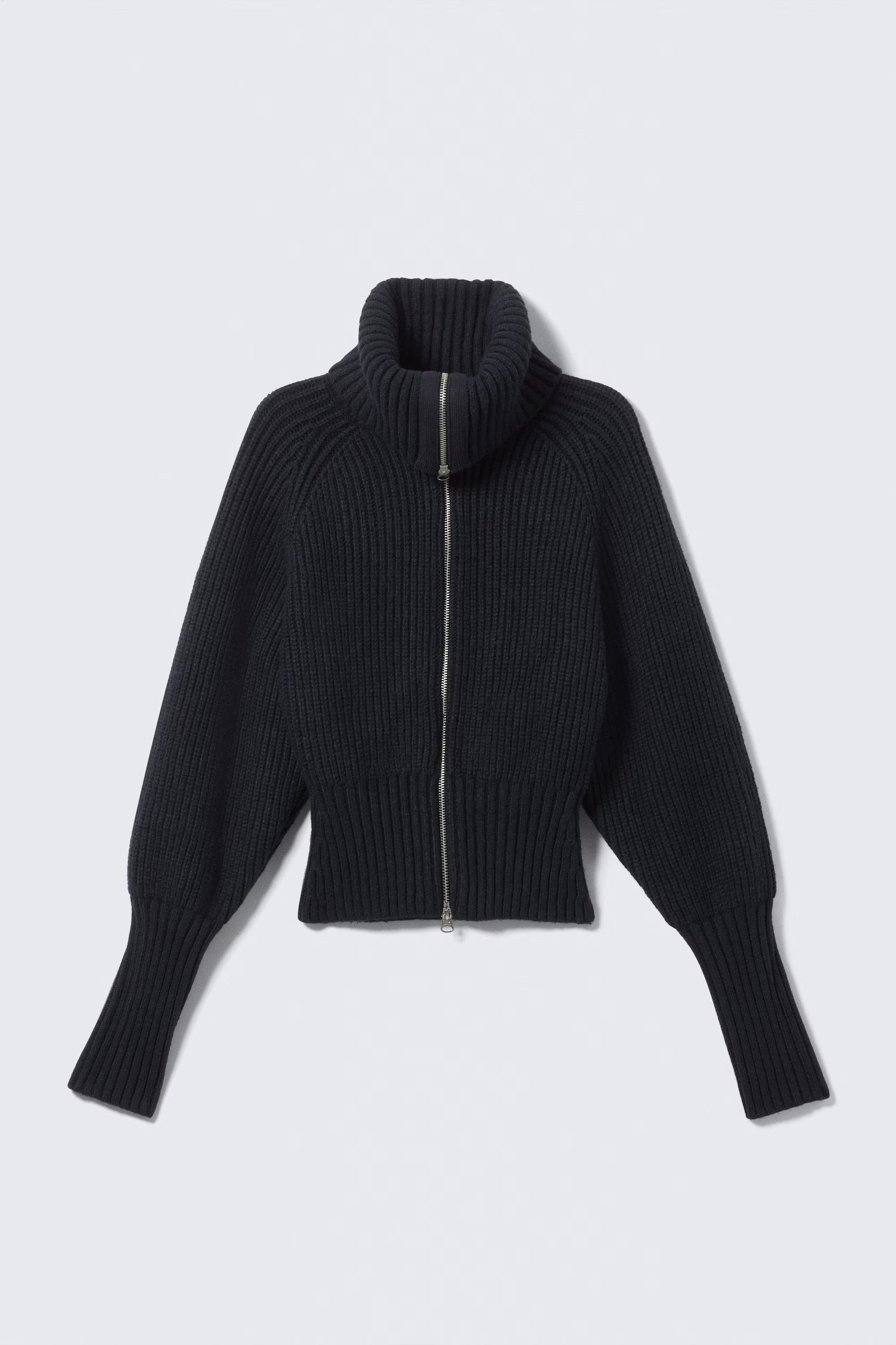 Selene Ribbed Zip Cardigan
