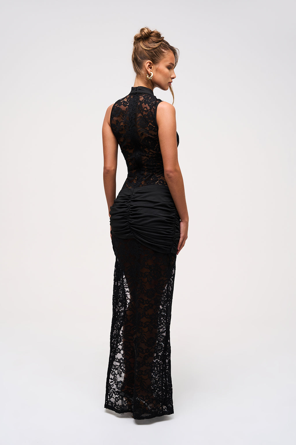 Seraphine Noir Lace Gown