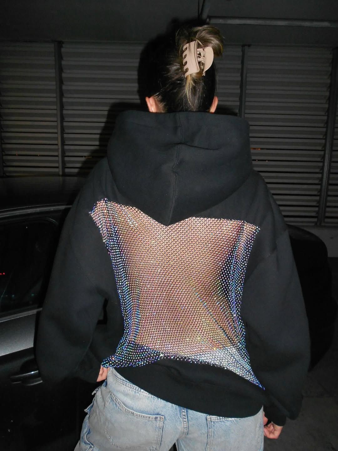 Aurora Mesh Open-Back Hoodie
