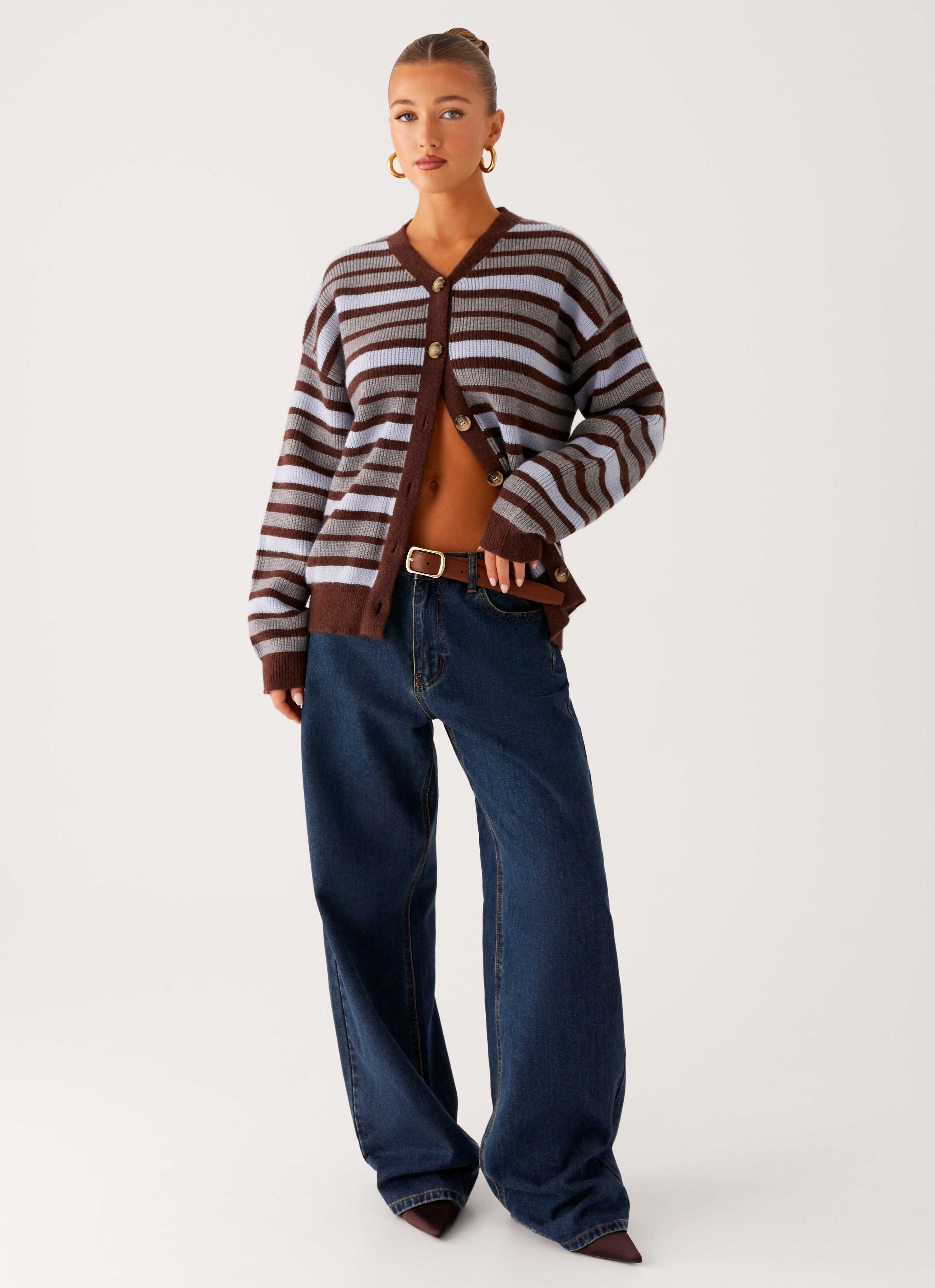 Nola Striped Knit Cardigan