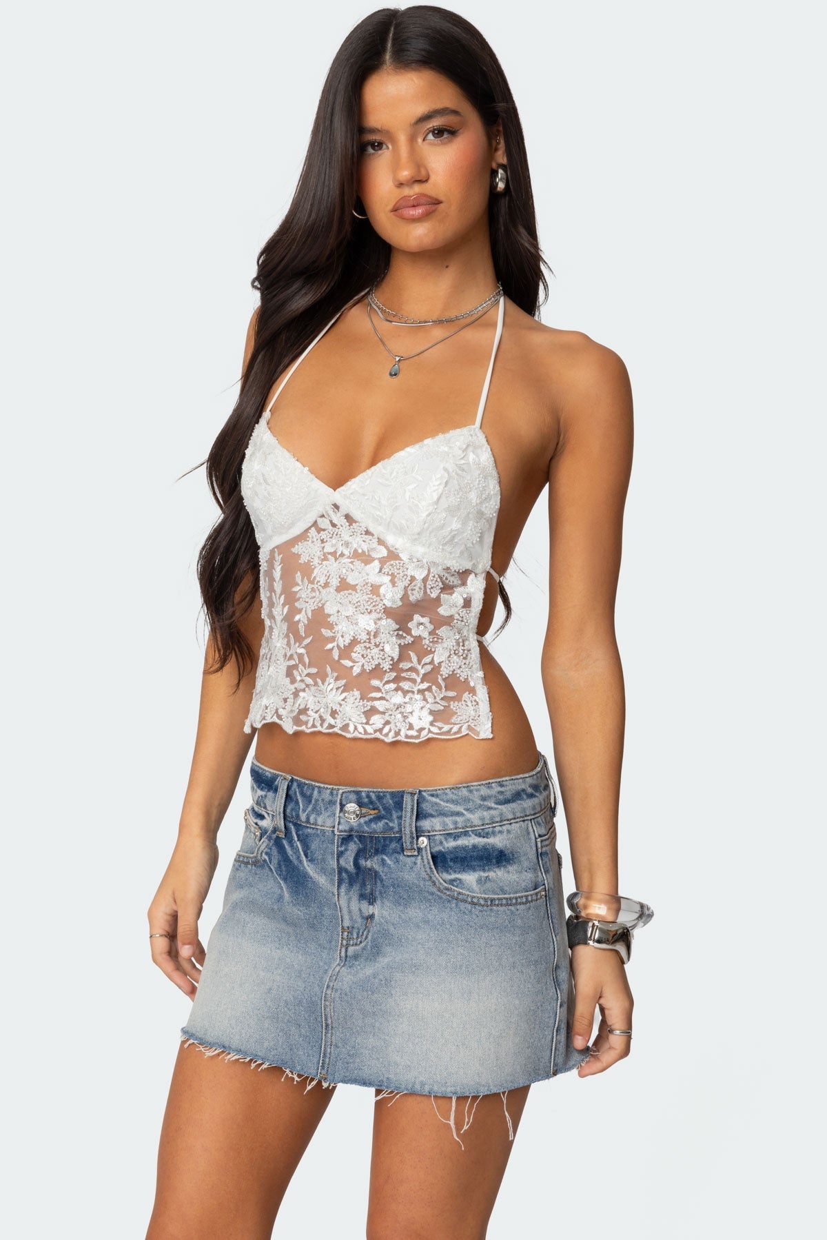 Selene Sheer Lace Top