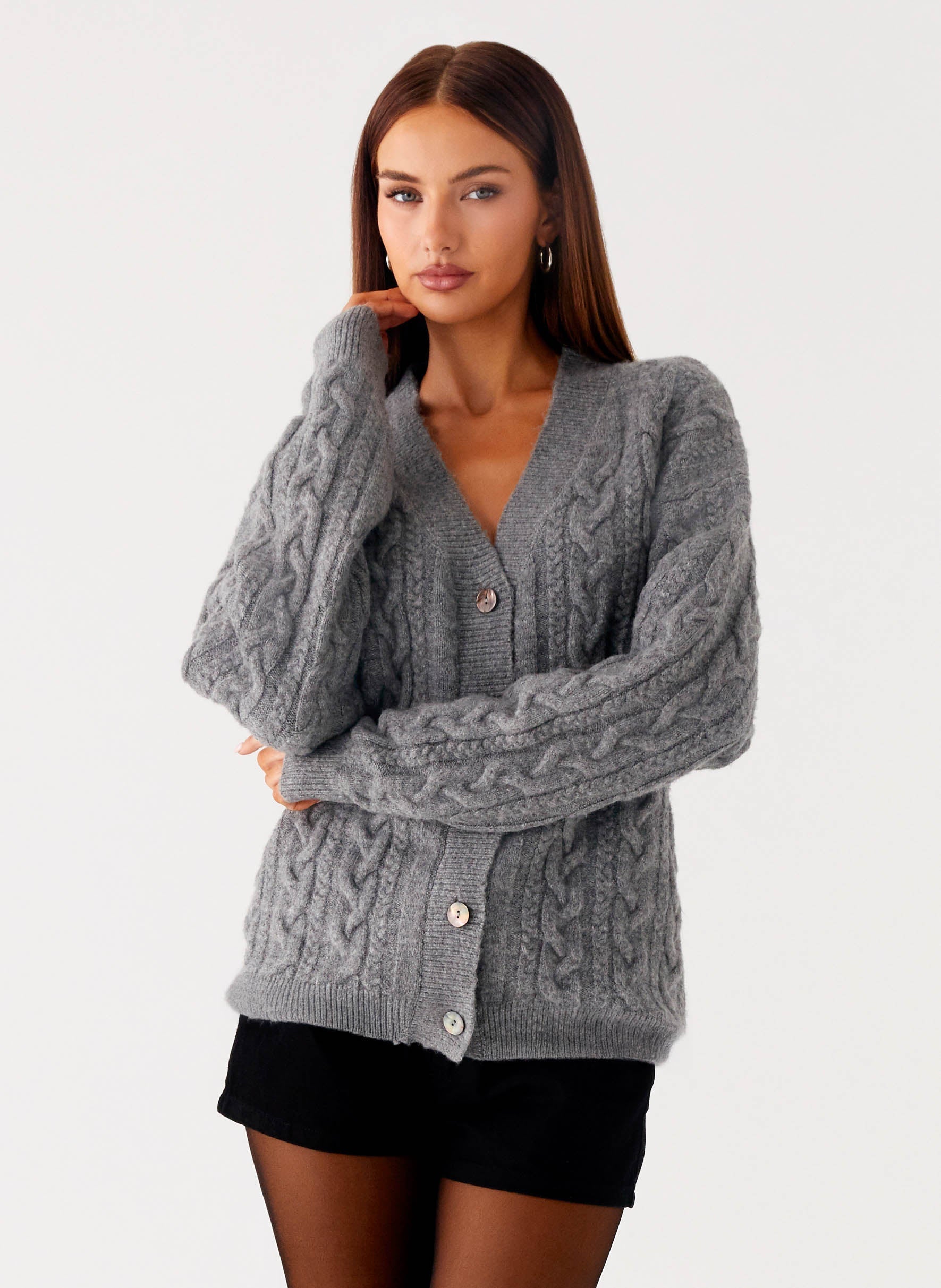 Clea Cable Knit Cardigan