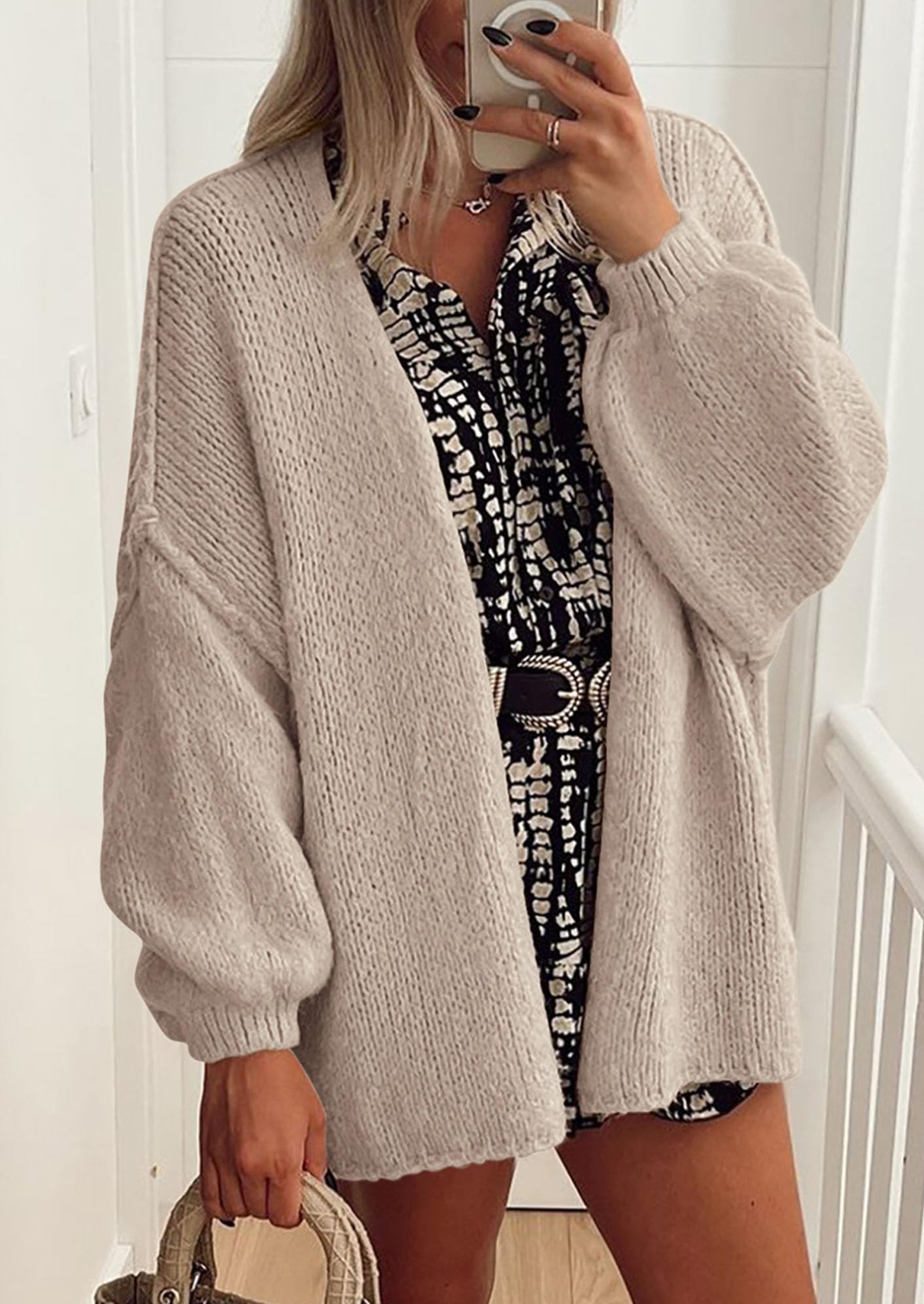 Elara Oversized Knit Cardigan