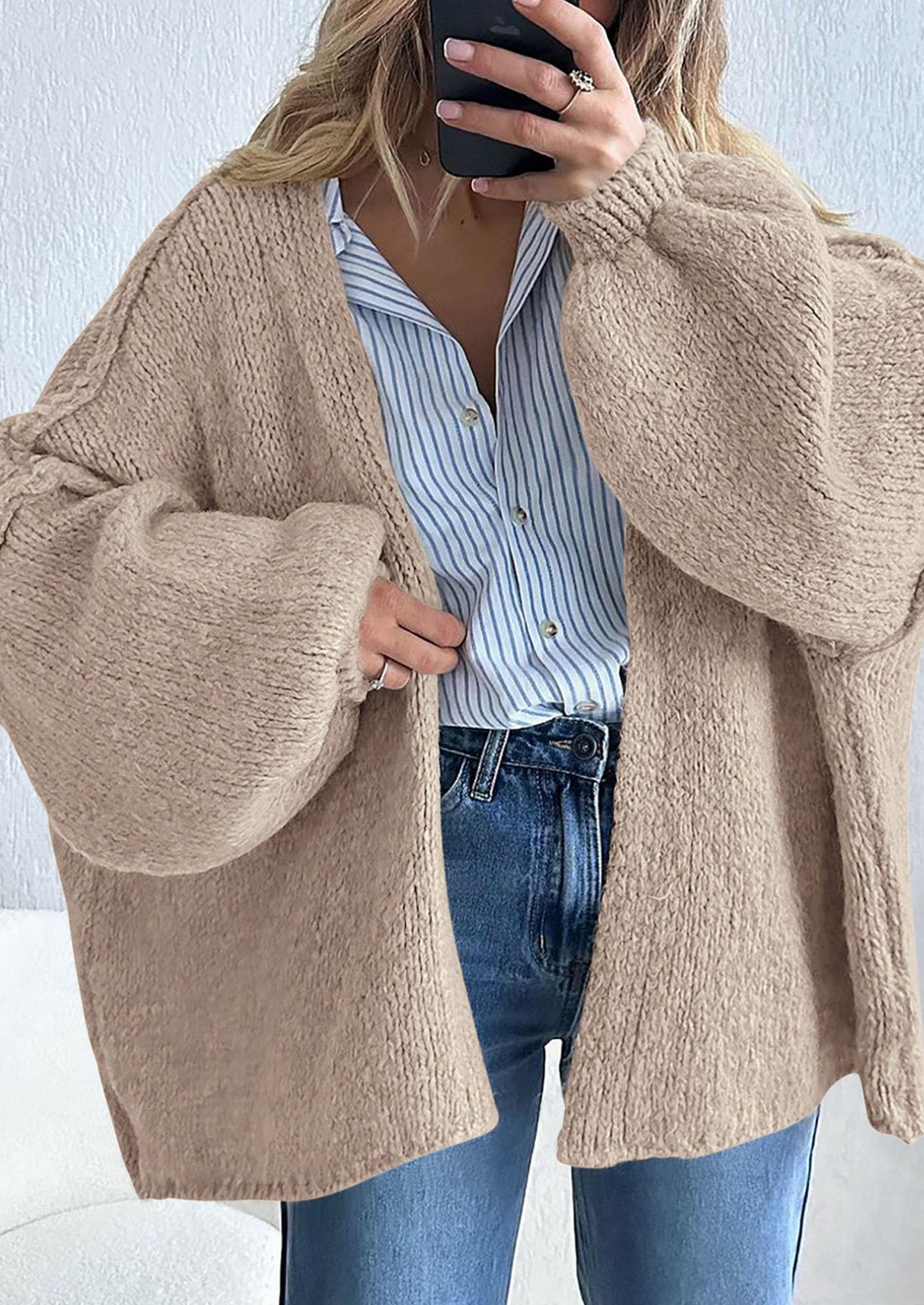 Elara Oversized Knit Cardigan