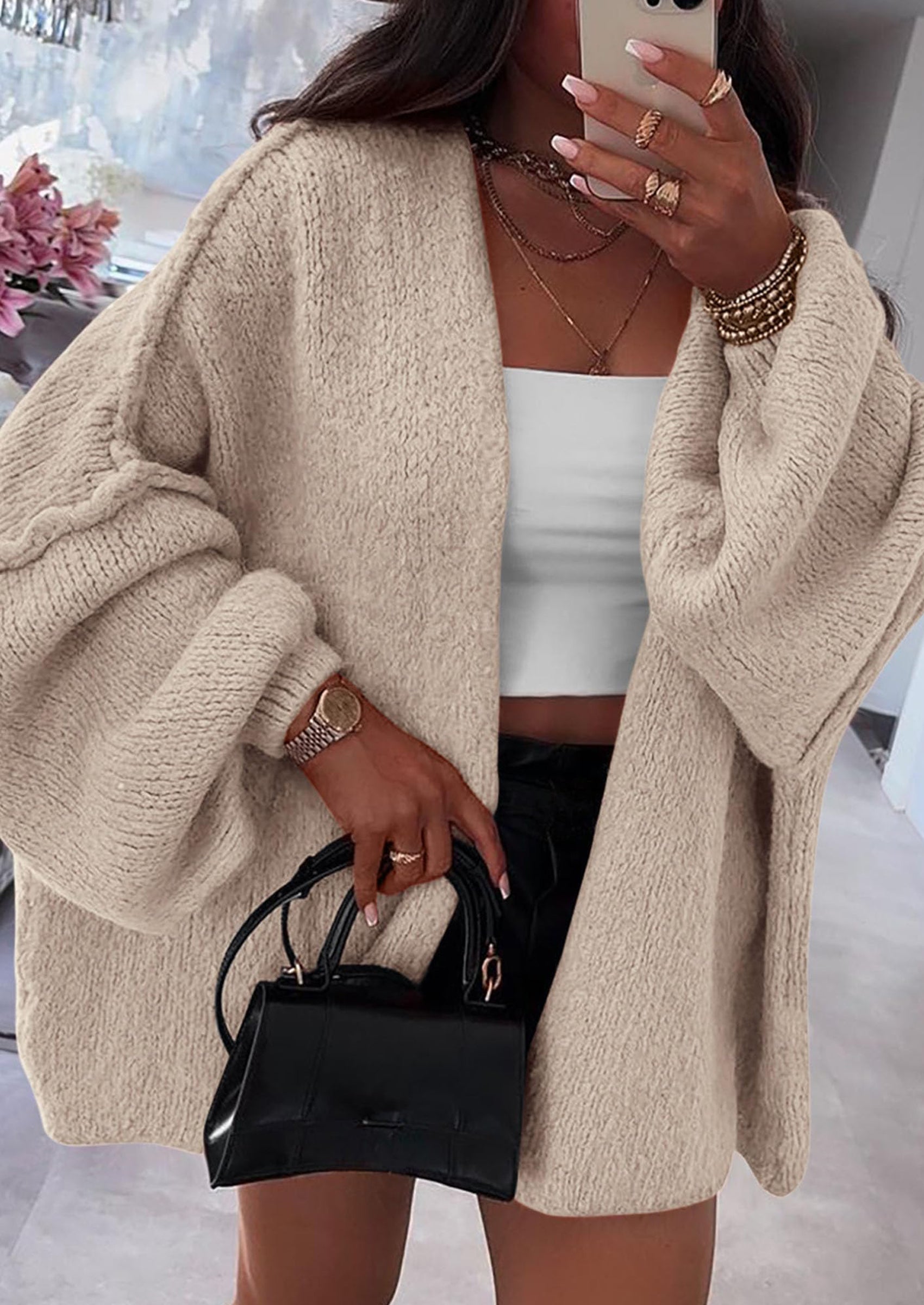 Elara Oversized Knit Cardigan