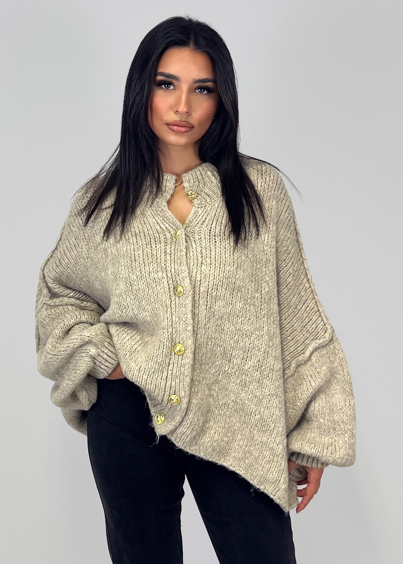 Elowen Oversized Knit Cardigan