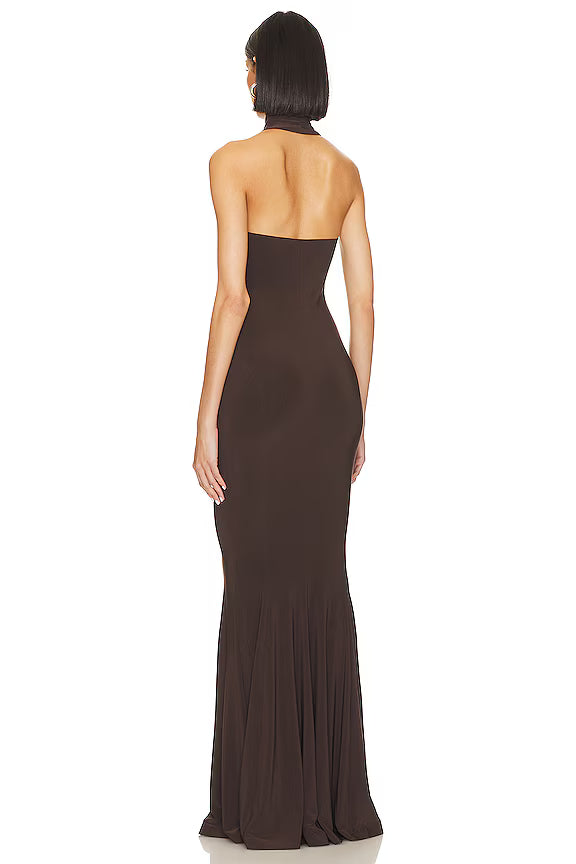 Selestia Halter Fishtail Gown