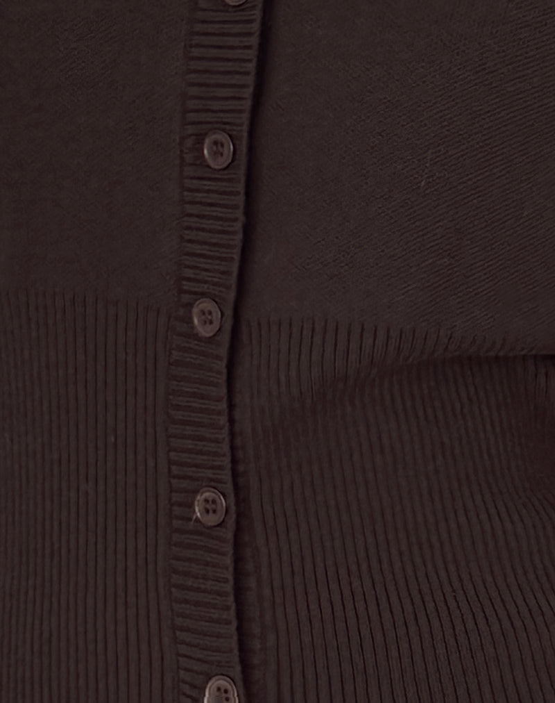 Marcella Chocolate Knit Cardigan