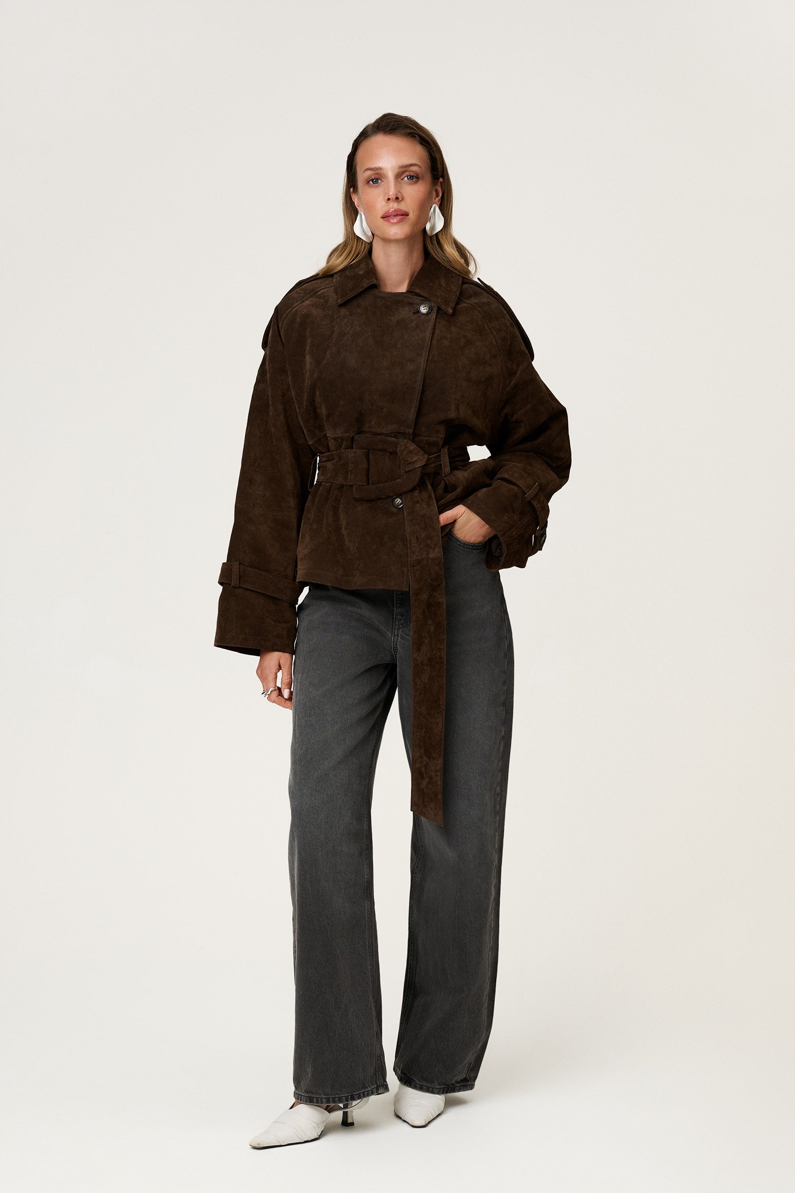 Aveline Cropped Trench Coat