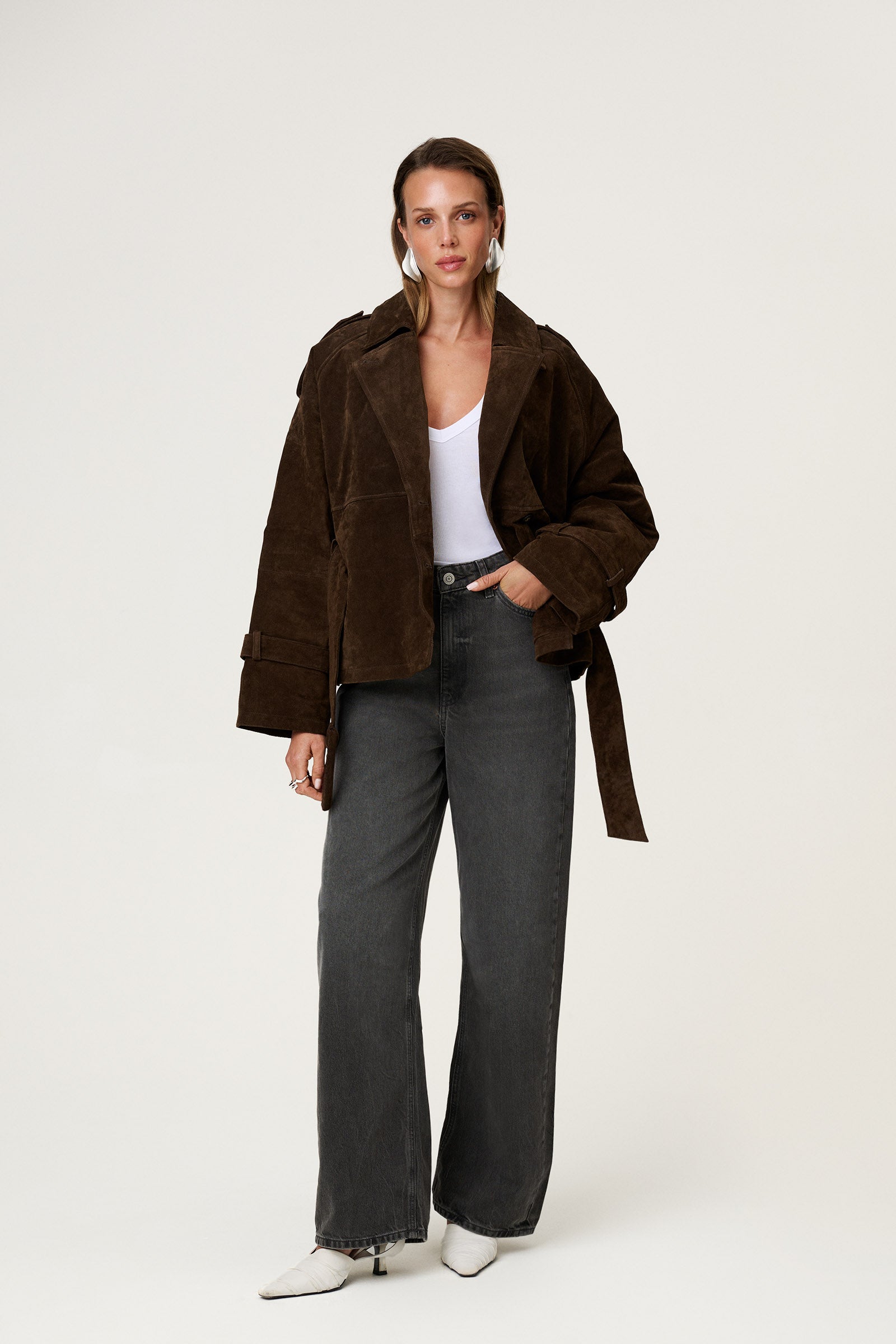 Aveline Cropped Trench Coat