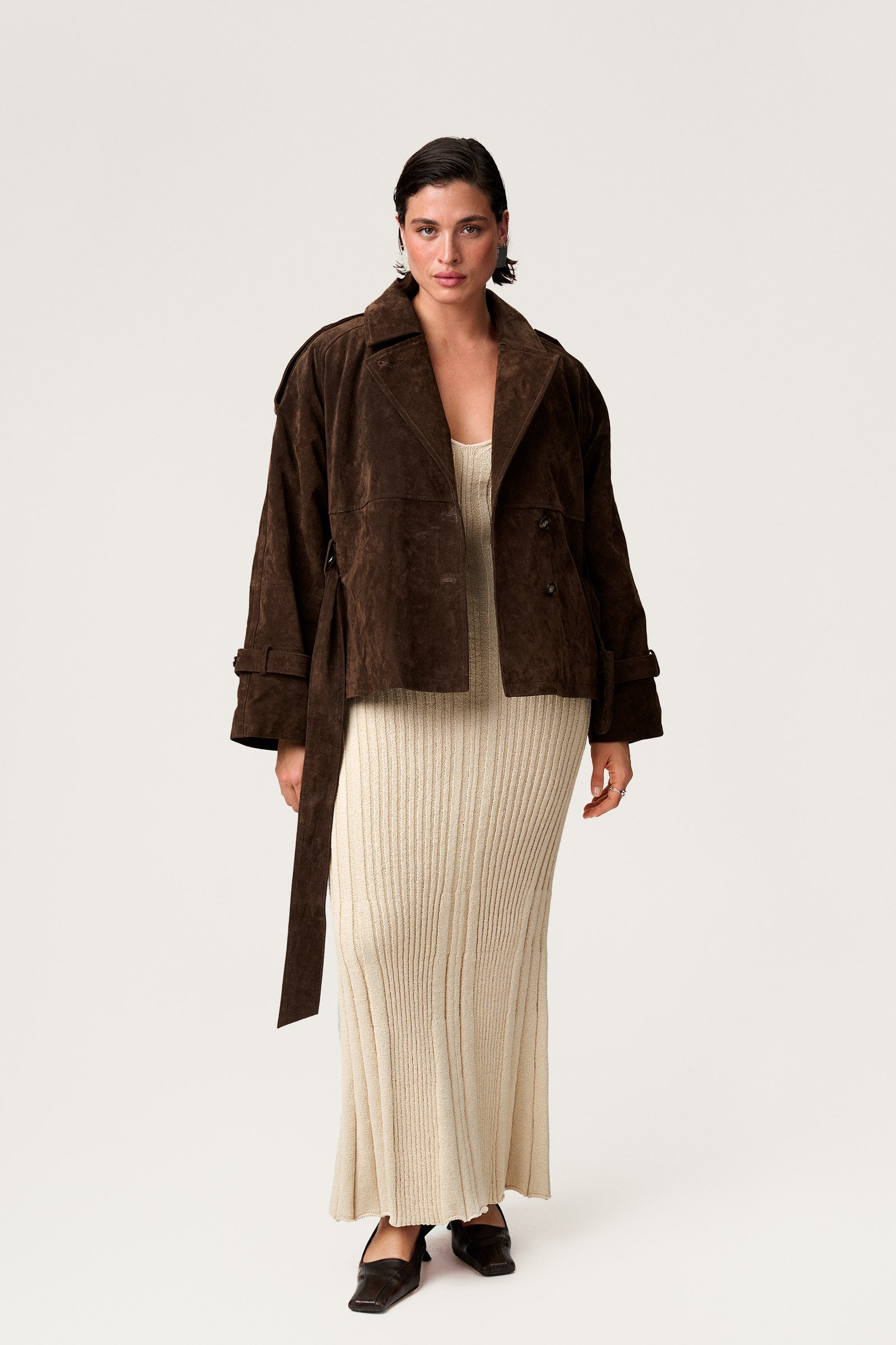 Aveline Cropped Trench Coat