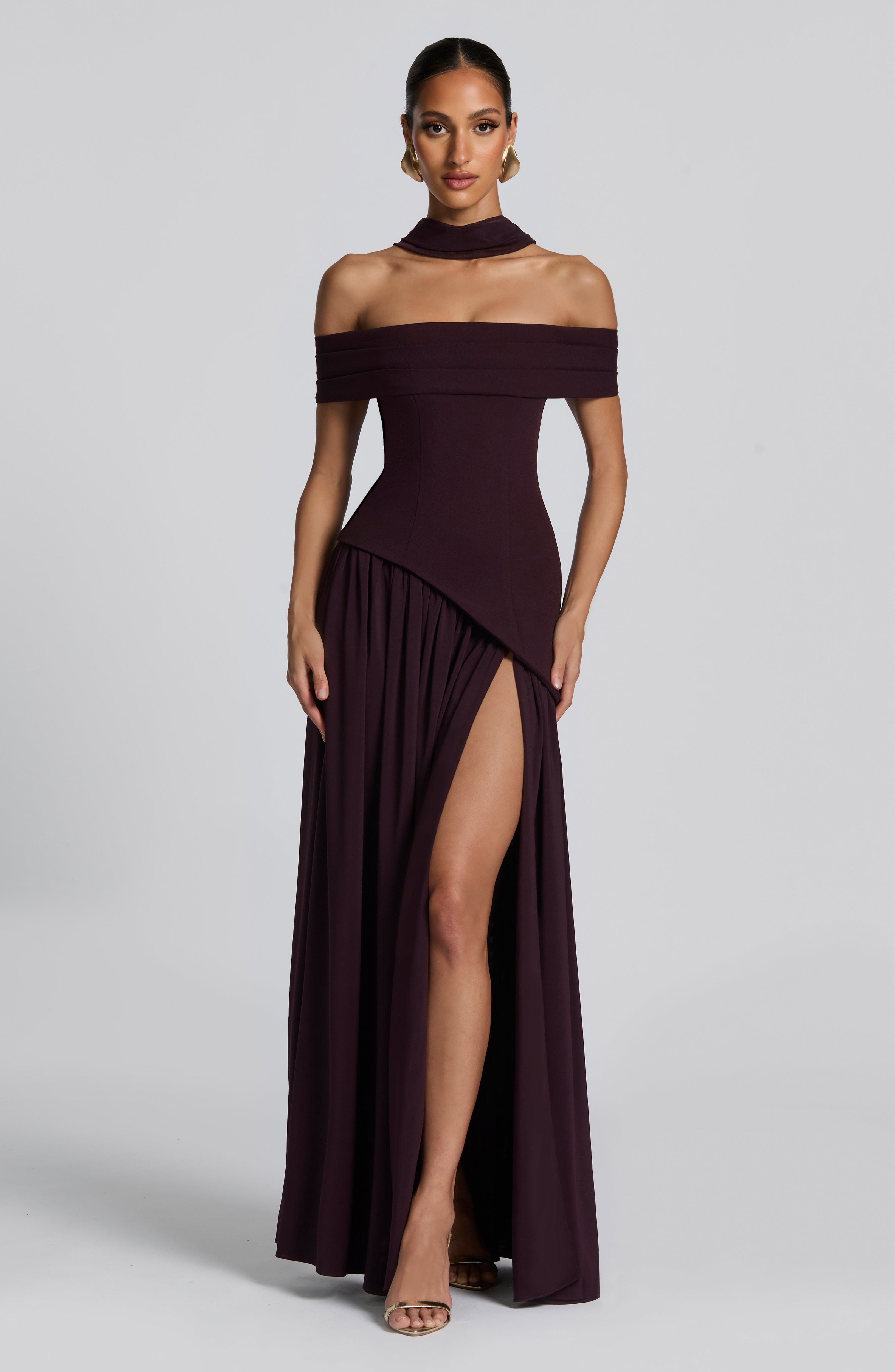 Serena Plum Maxi Dress