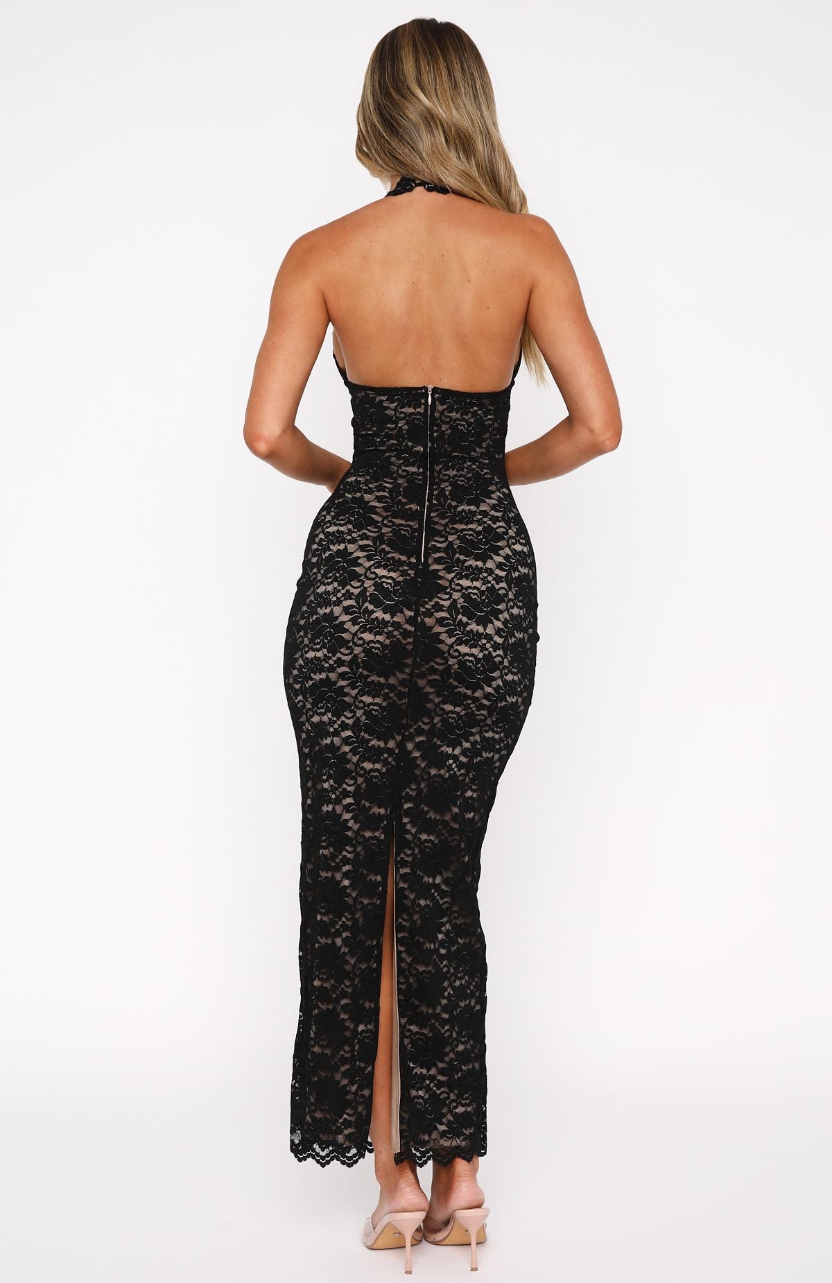 Seraphine Lace Halter Maxi Dress