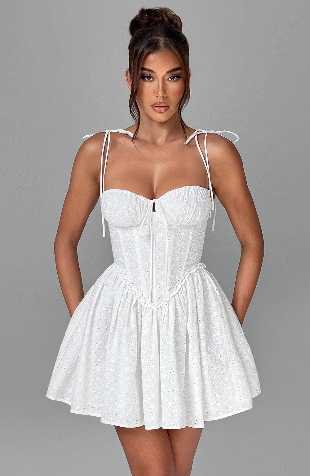 Alina Ivory Mini Dress