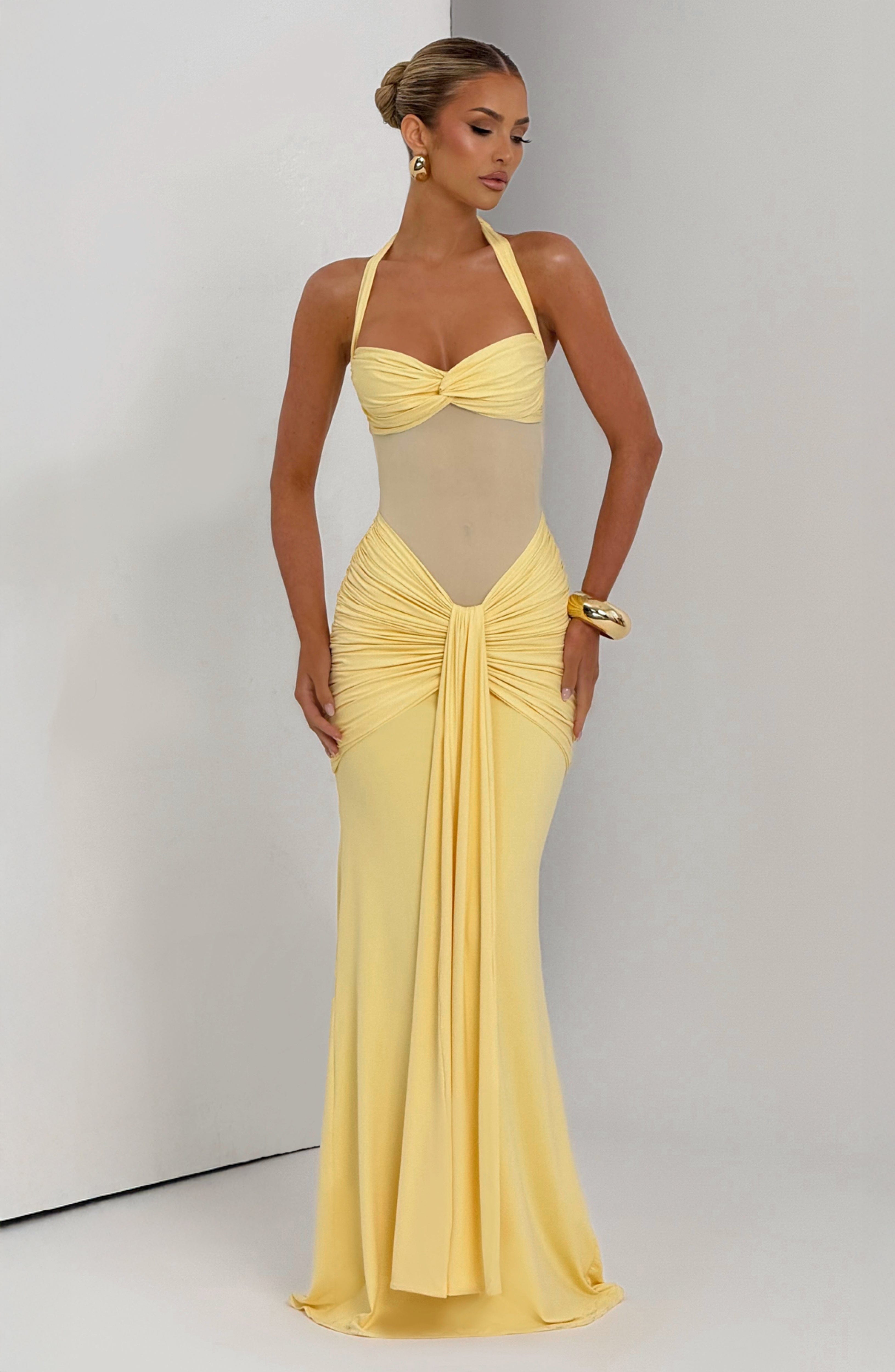Serena Butter Yellow Maxi Dress